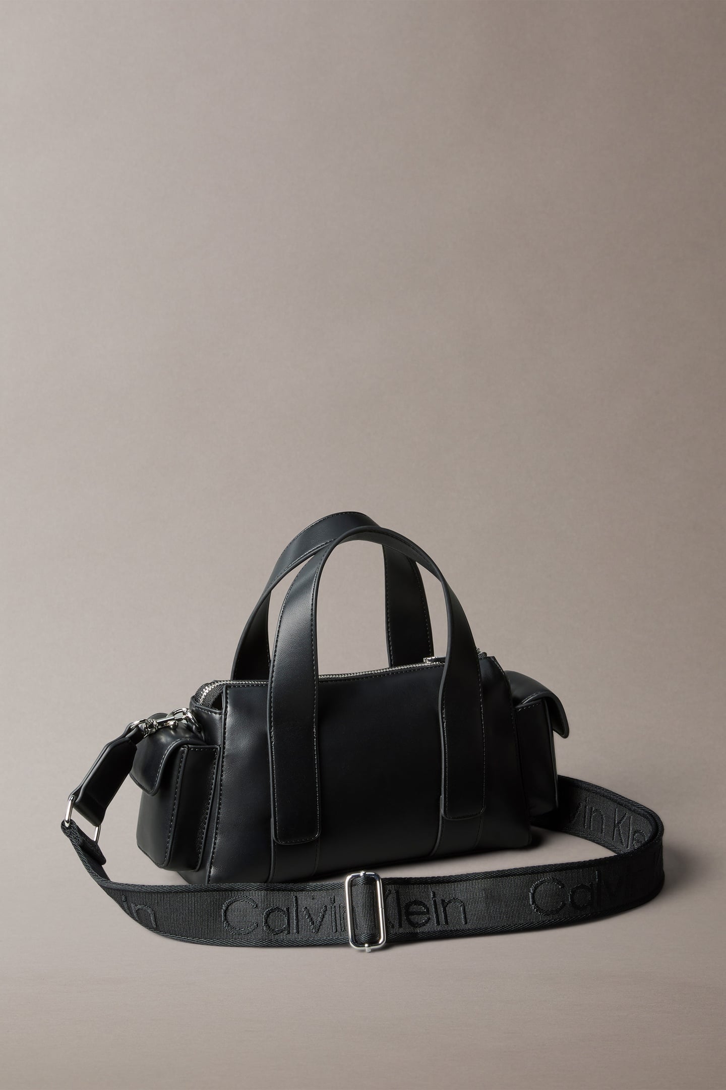 WEBBING STRAP POCKET CROSSOVER BLACK/SHINY NICKEL 2
