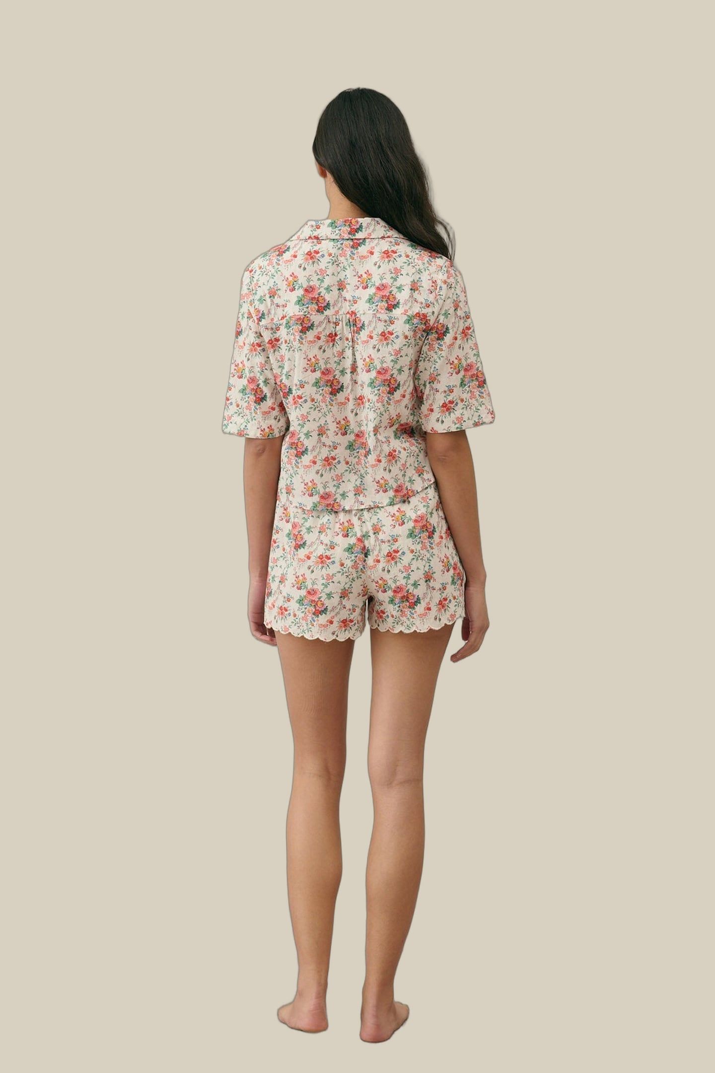 PAJAMAS SET LOUMINA CREAM ROSA FESTA 2
