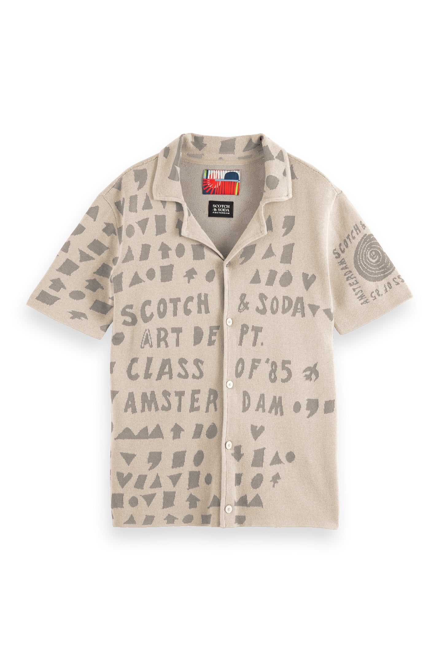 JACQUARD KNITTED SHIRT EGGNOG 4