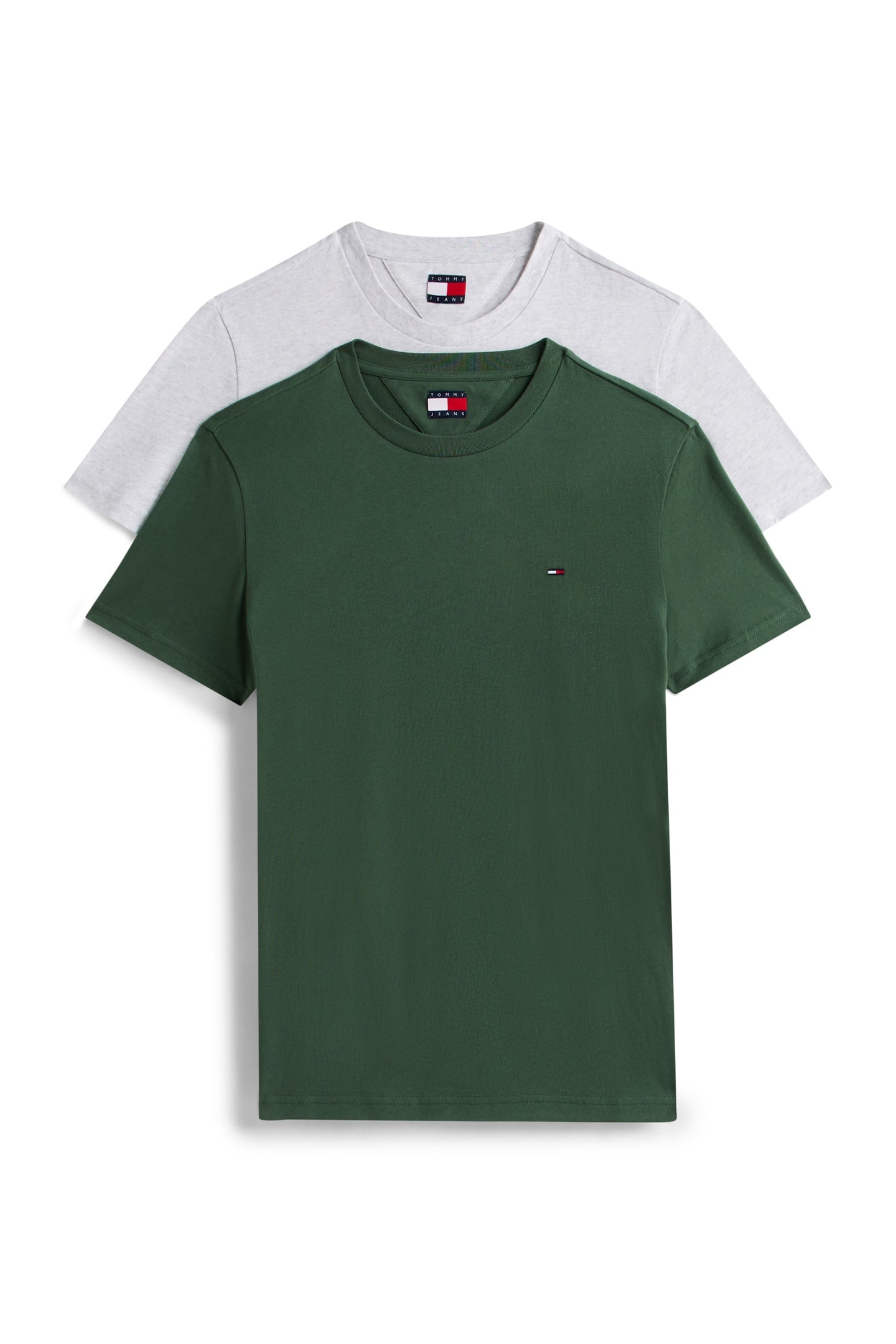 TJM XSLIM 2-PACK JERSEY T-SHIRT GREY HEATHER/SHADOW PINE 1