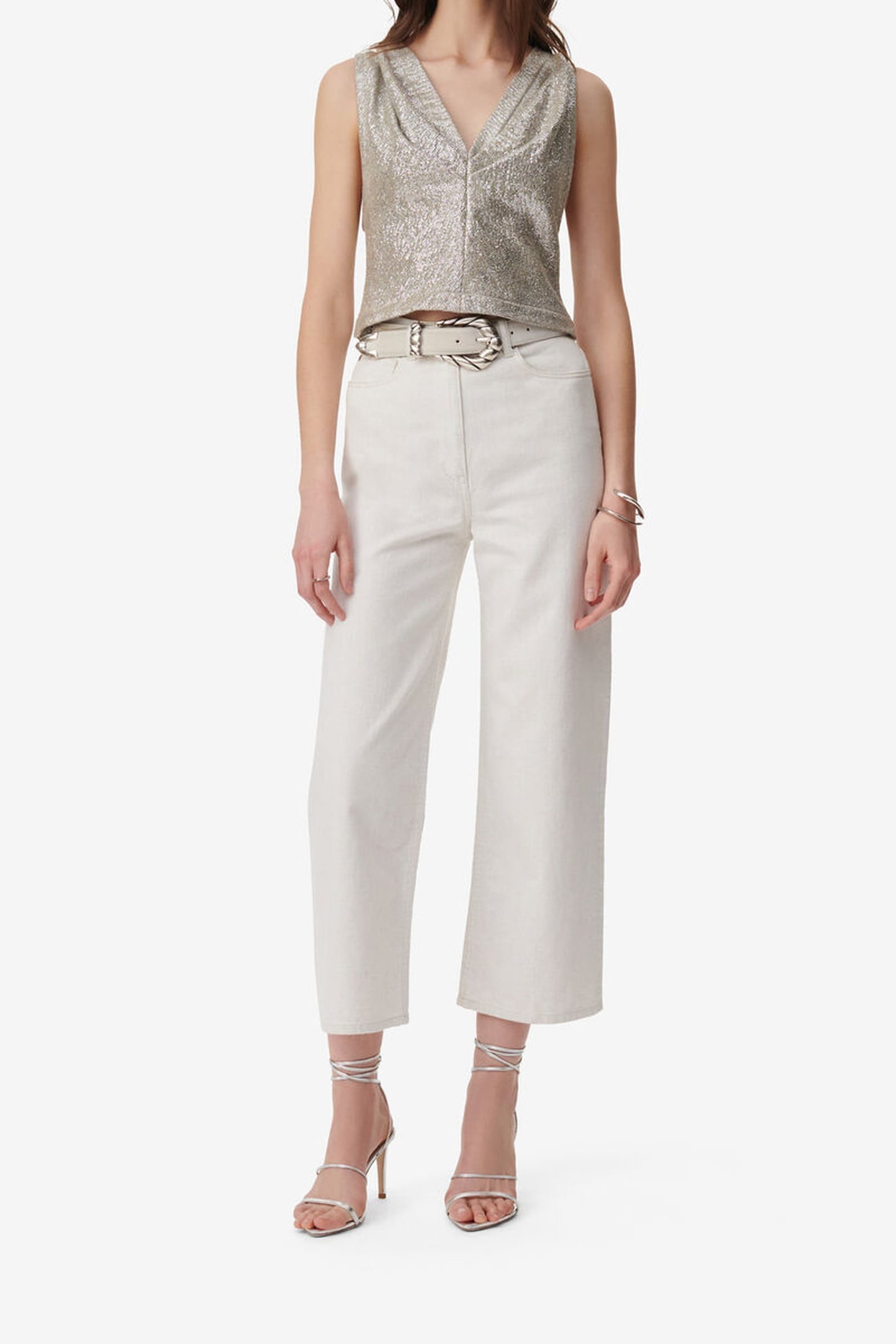 SAMIRA TOP TAUPE / SILVER 2