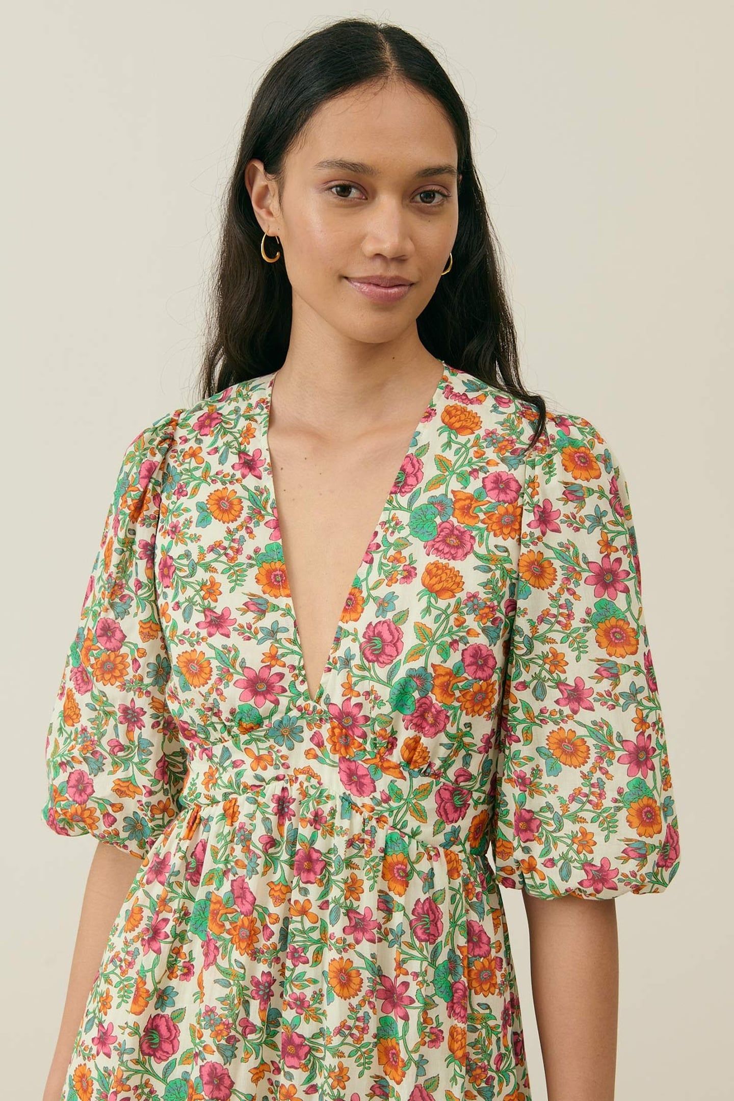 DRESS AURELIA ORANGE SUMMER MEADOW 4