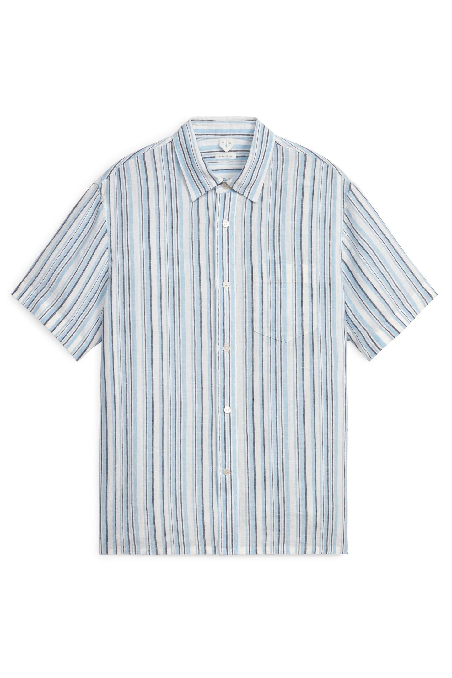 BLADE REG SS LINEN SHIRT BLUE 3