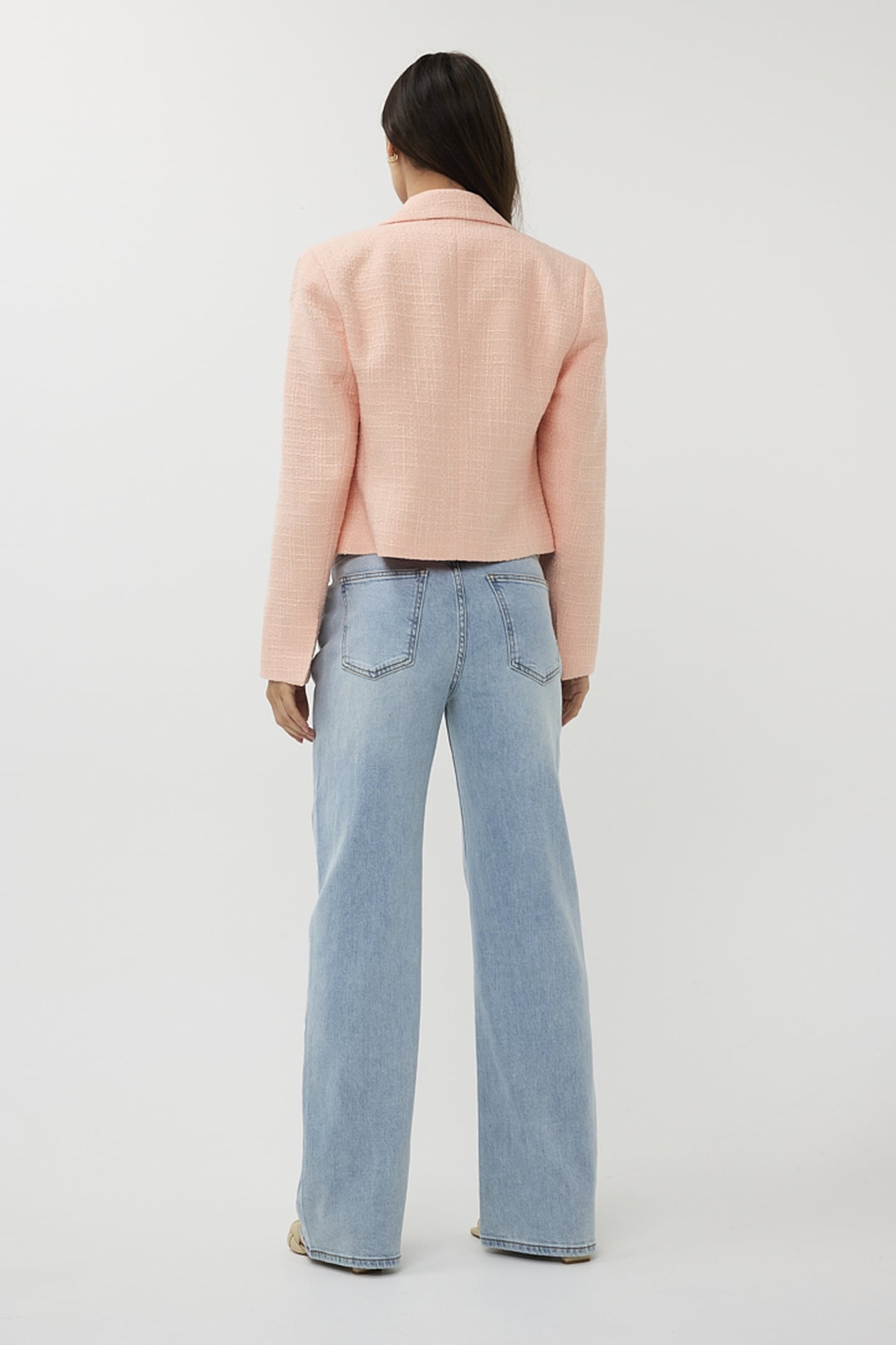 BLAZER DOUBLE BREASTED TWEED LIGHT APRICOT 5