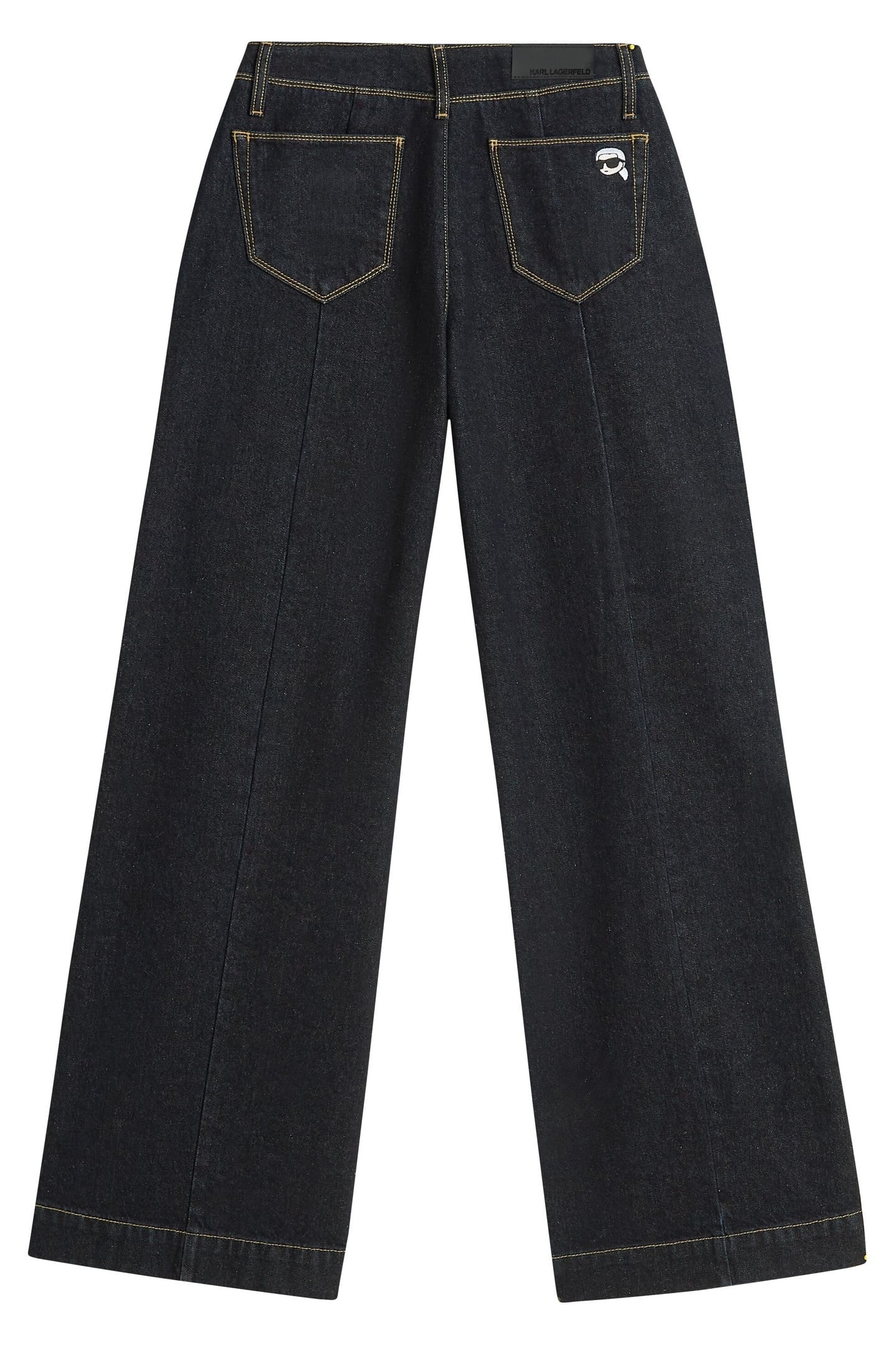 IKON PATCH WIDE DENIM PANTS DARK BLUE 5