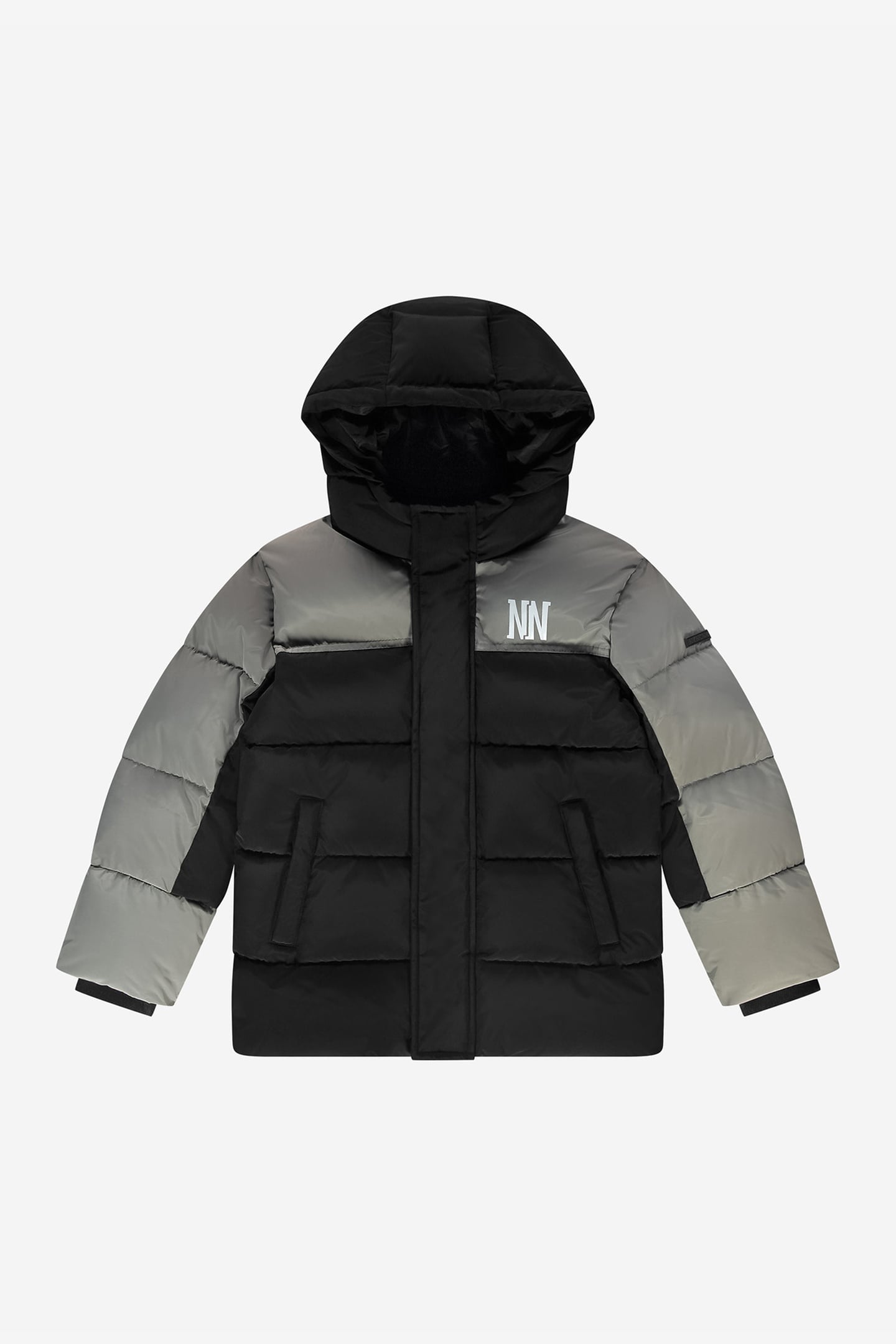 HUXLEE PUFFER JACKET BLACK/GREY 1