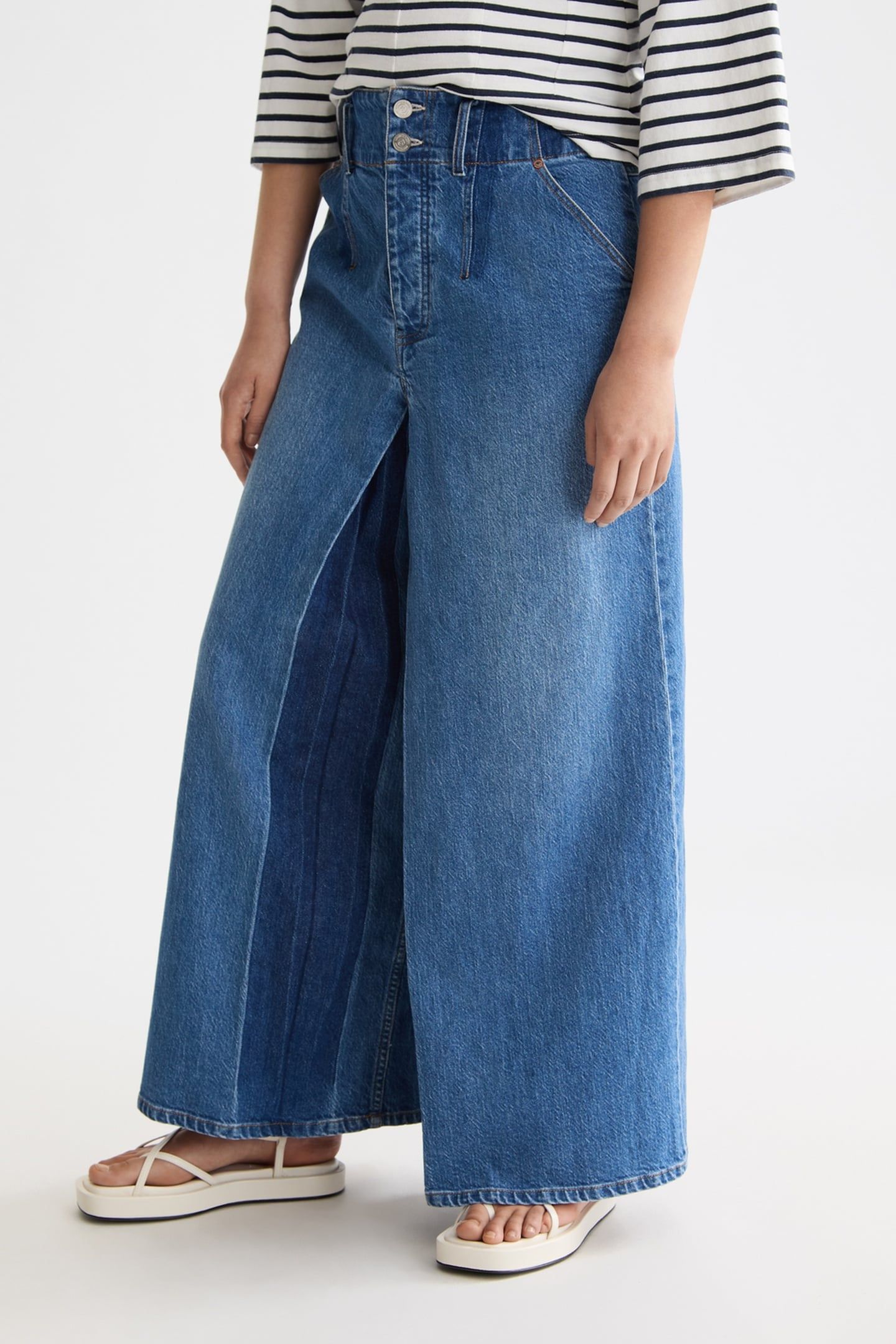 THE WAVE CUSTOM CROPPED WIDE LEG JEANS — ART FROM THE HEART 1