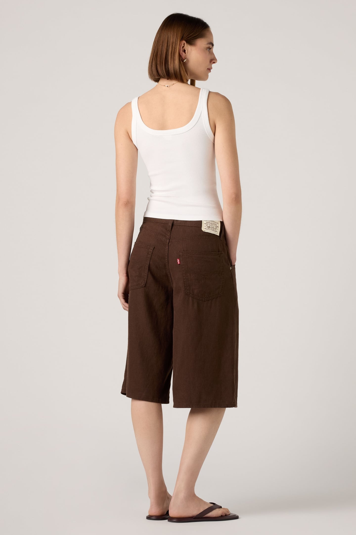SUPER BAGGY LONG LINEN SHORTS 4