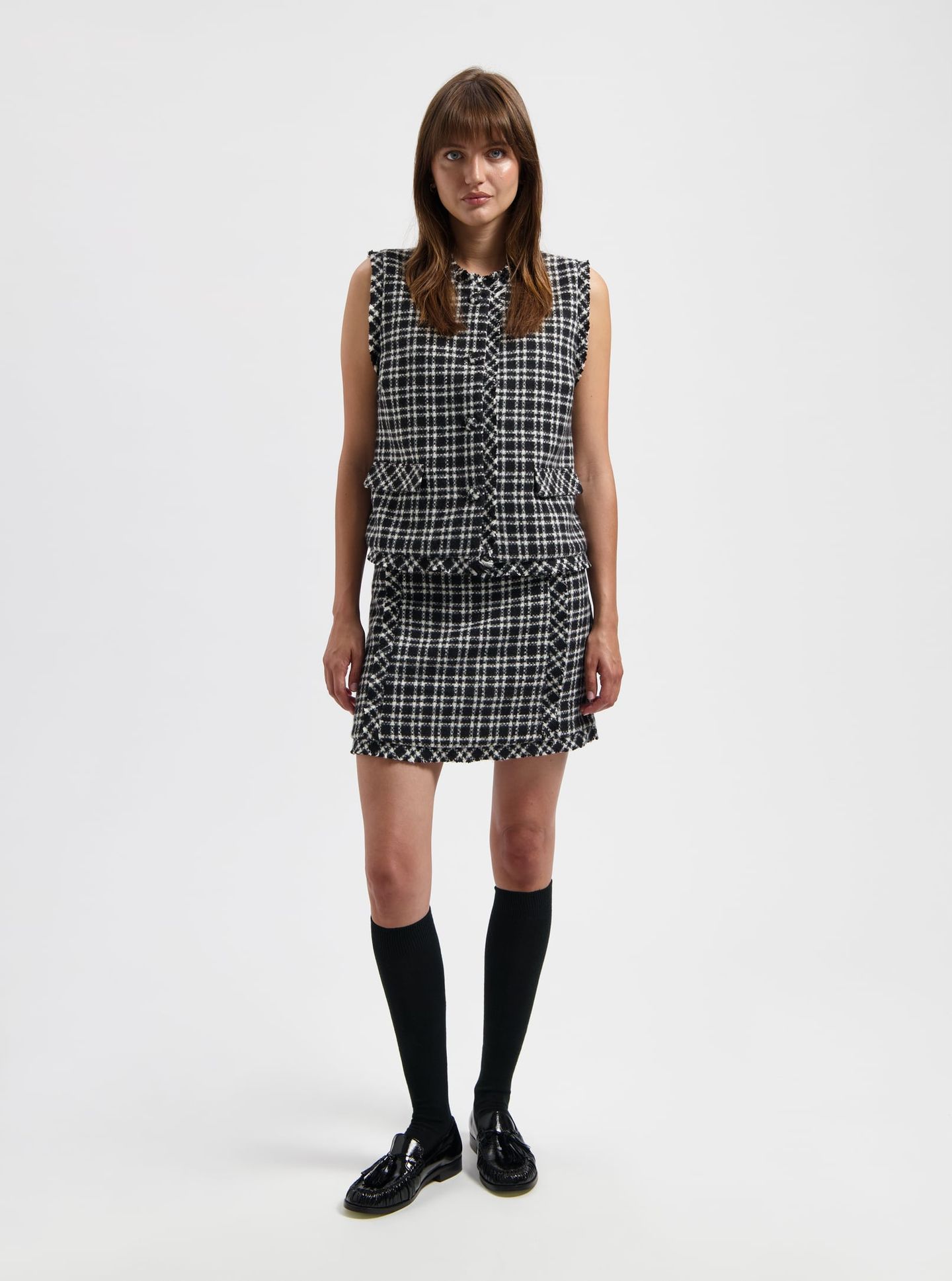 NOUS SOMMES LABELS – JIMMIE TWEED GILET BLACK 1
