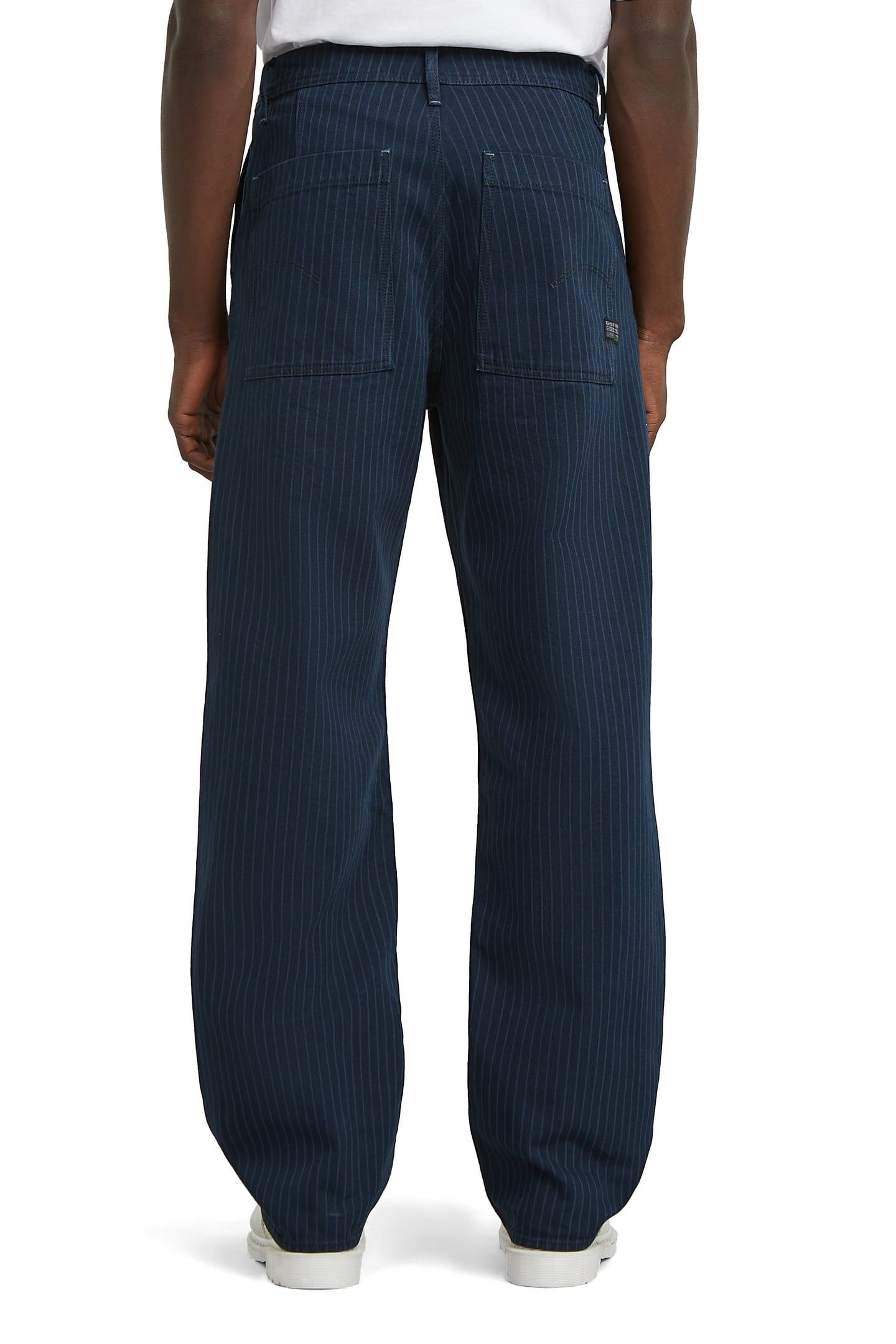 MODSON STRAIGHT CHINO INK BLUE LASERED PINSTRIPE 4