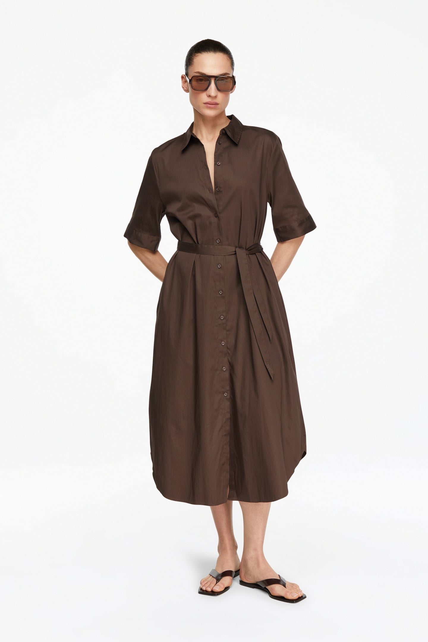 COMMA DRESSES BROWN 4