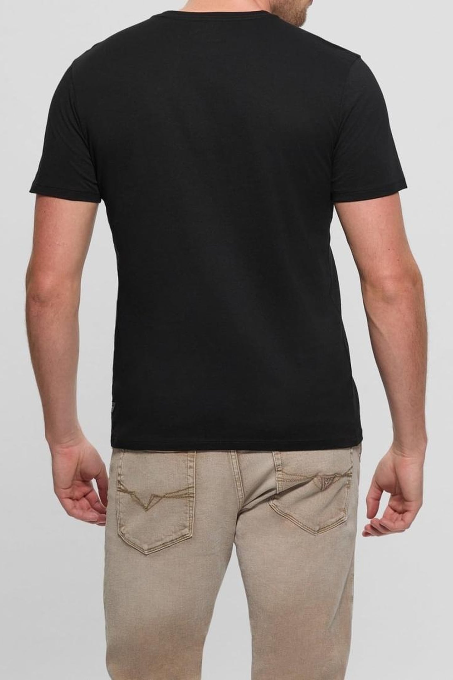 GUESS ECO SS BSC VELVET LOGO T JET BLACK A996 2