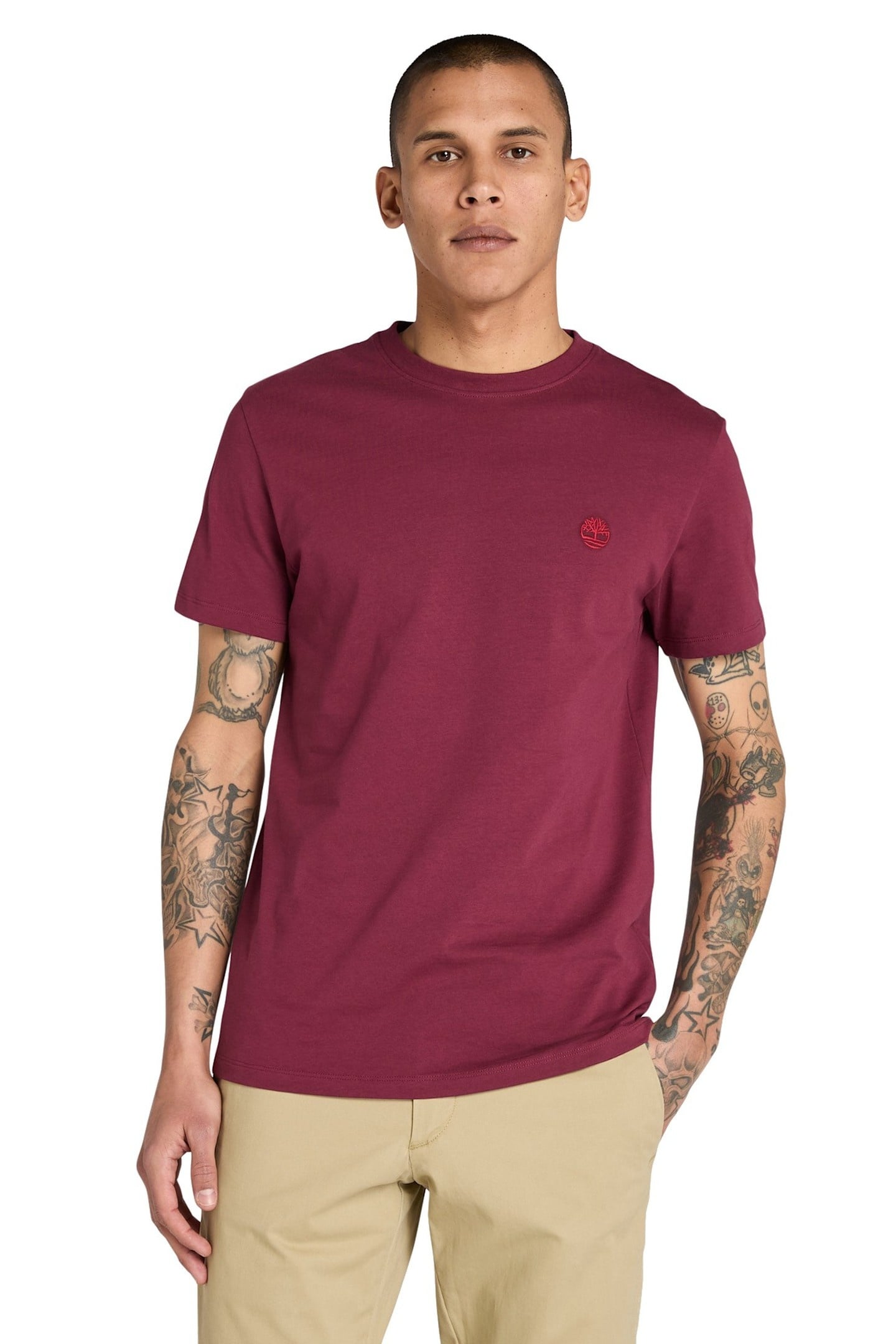 SHORT SLEEVE TEE BURGUNDY 1