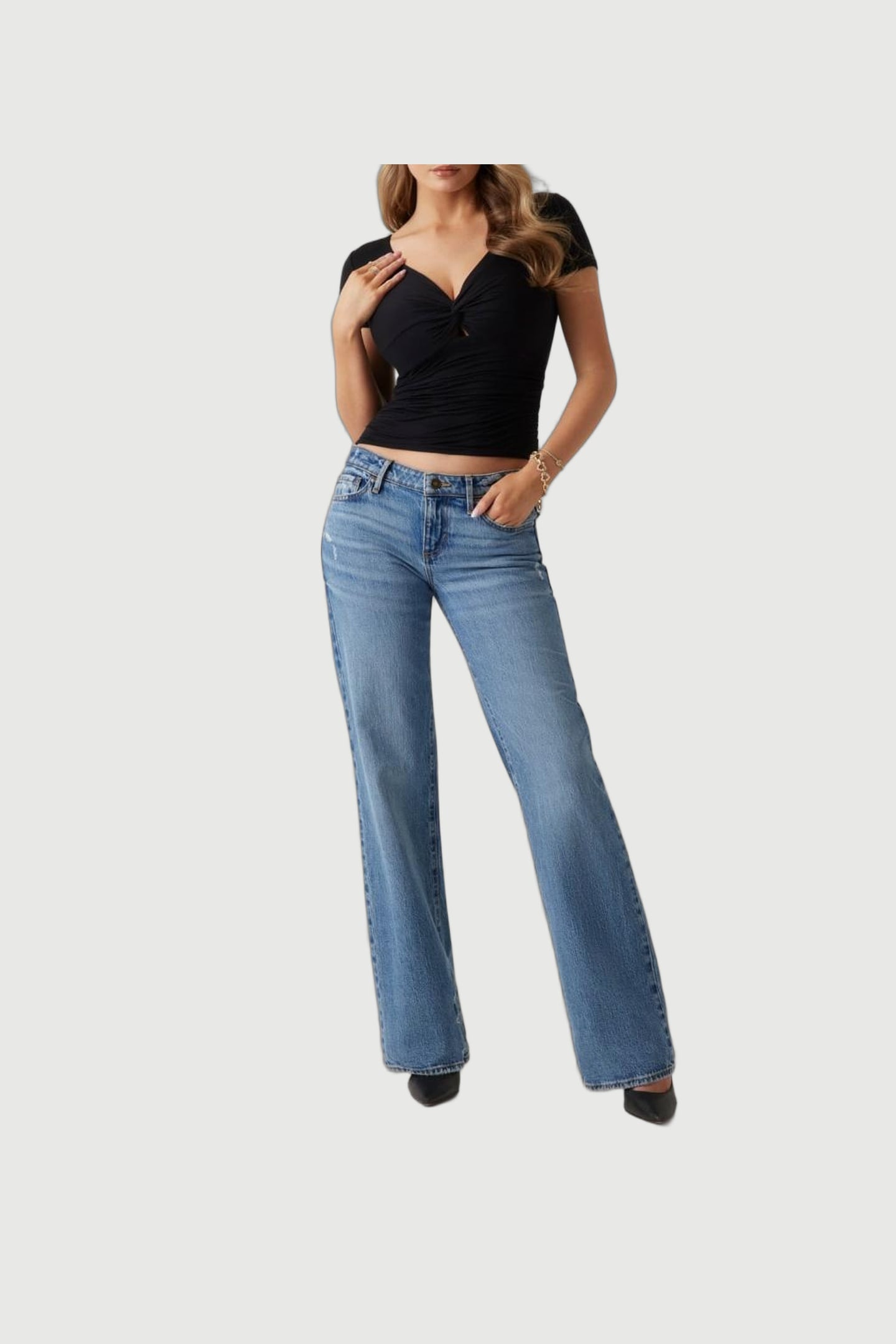 GUESS ECO CHARLOTTE DRAPPED TO JET BLACK A996 1