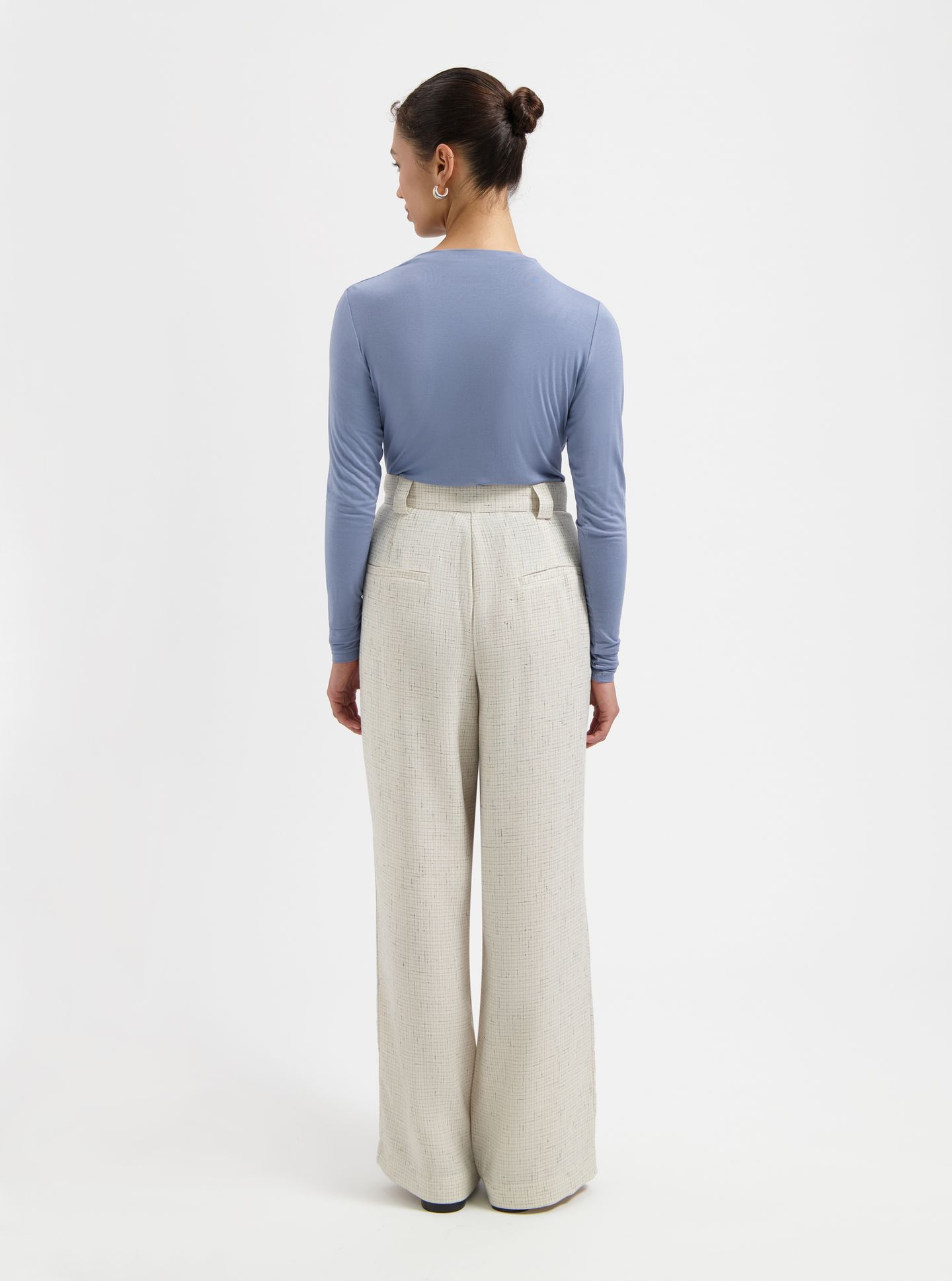 NOUS SOMMES LABELS – RHODIE TWEED PANTS WHITE 2