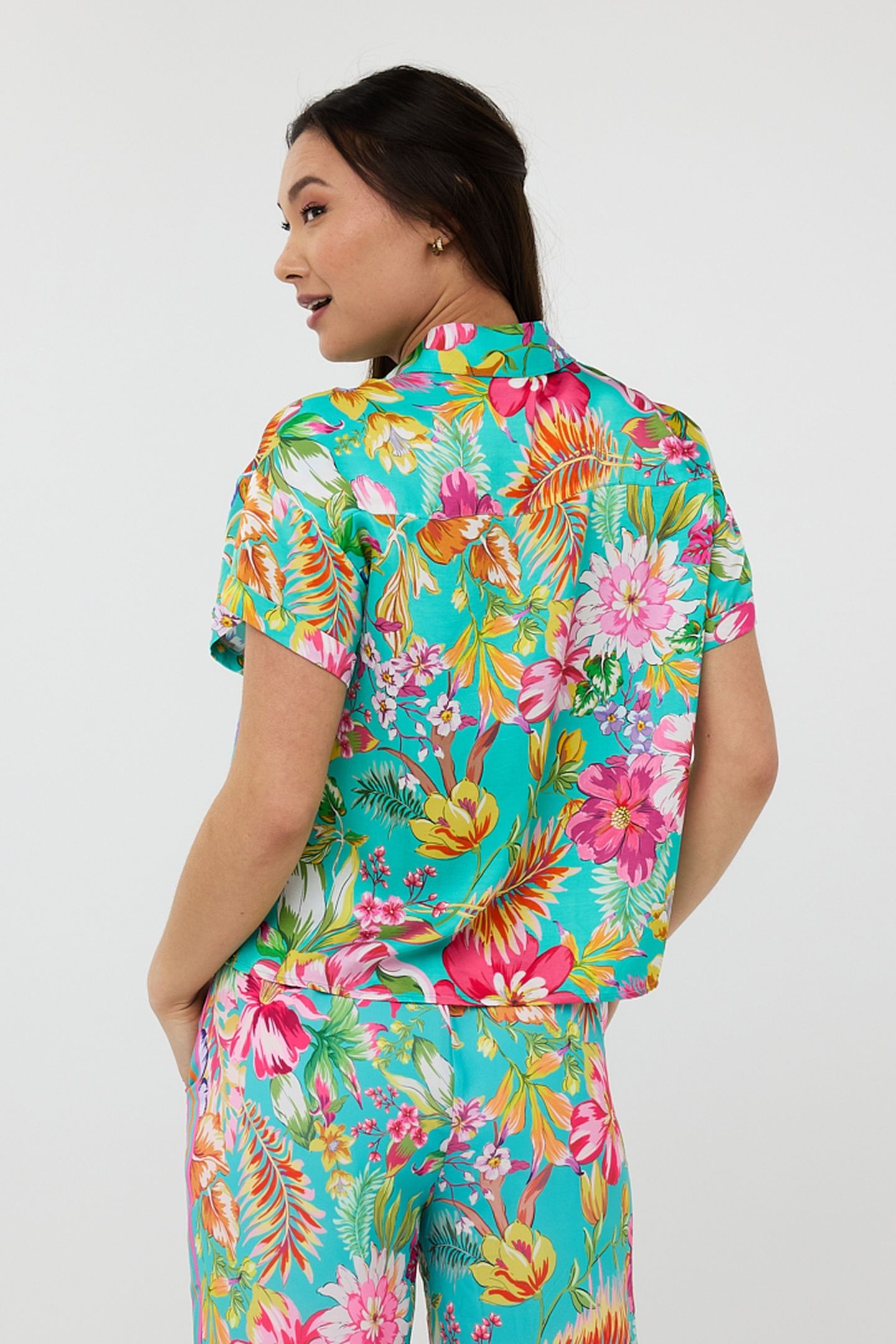 BLOUSE SHORT DISCO FLOWER PRINT 4