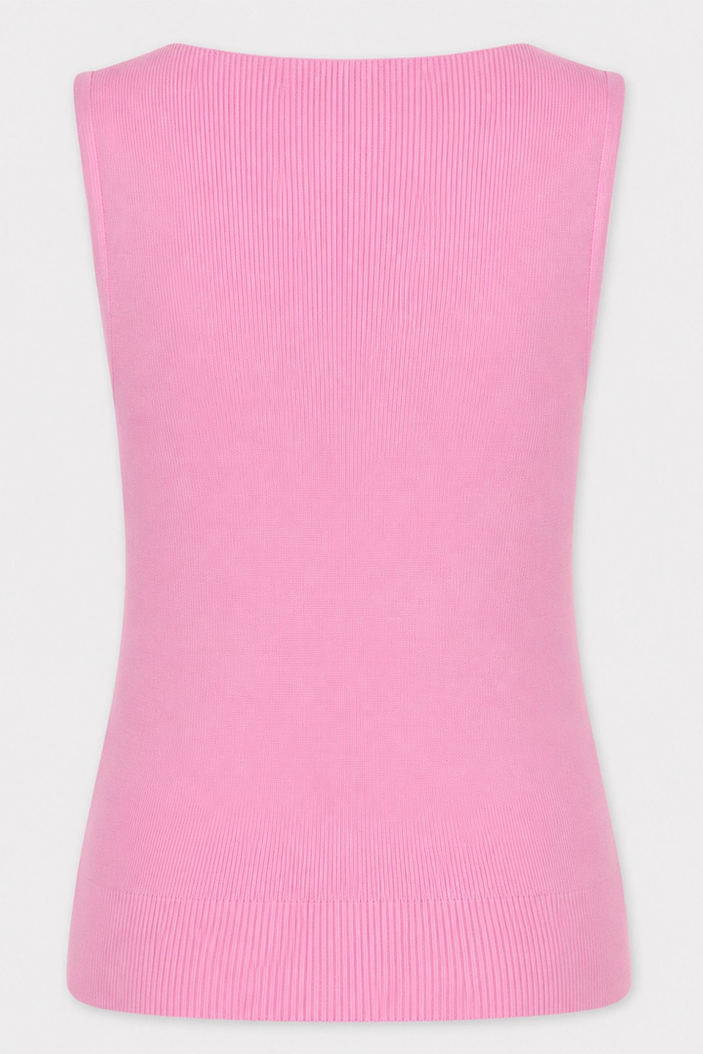 TOP RIB V-NECK PASTEL PINK 2