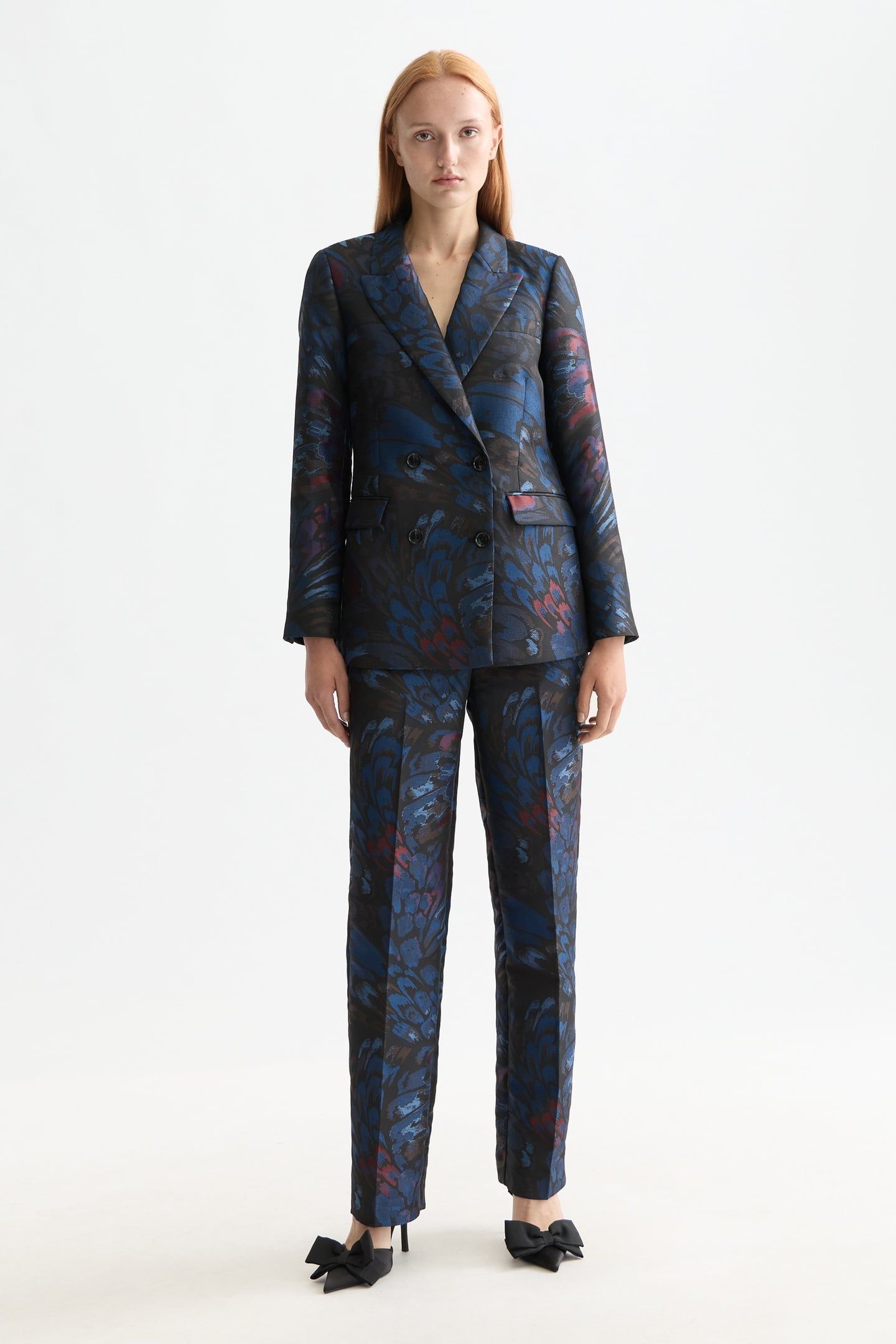 DOUBLE BREASTED JACQUARD BLAZER PHEASANT 2