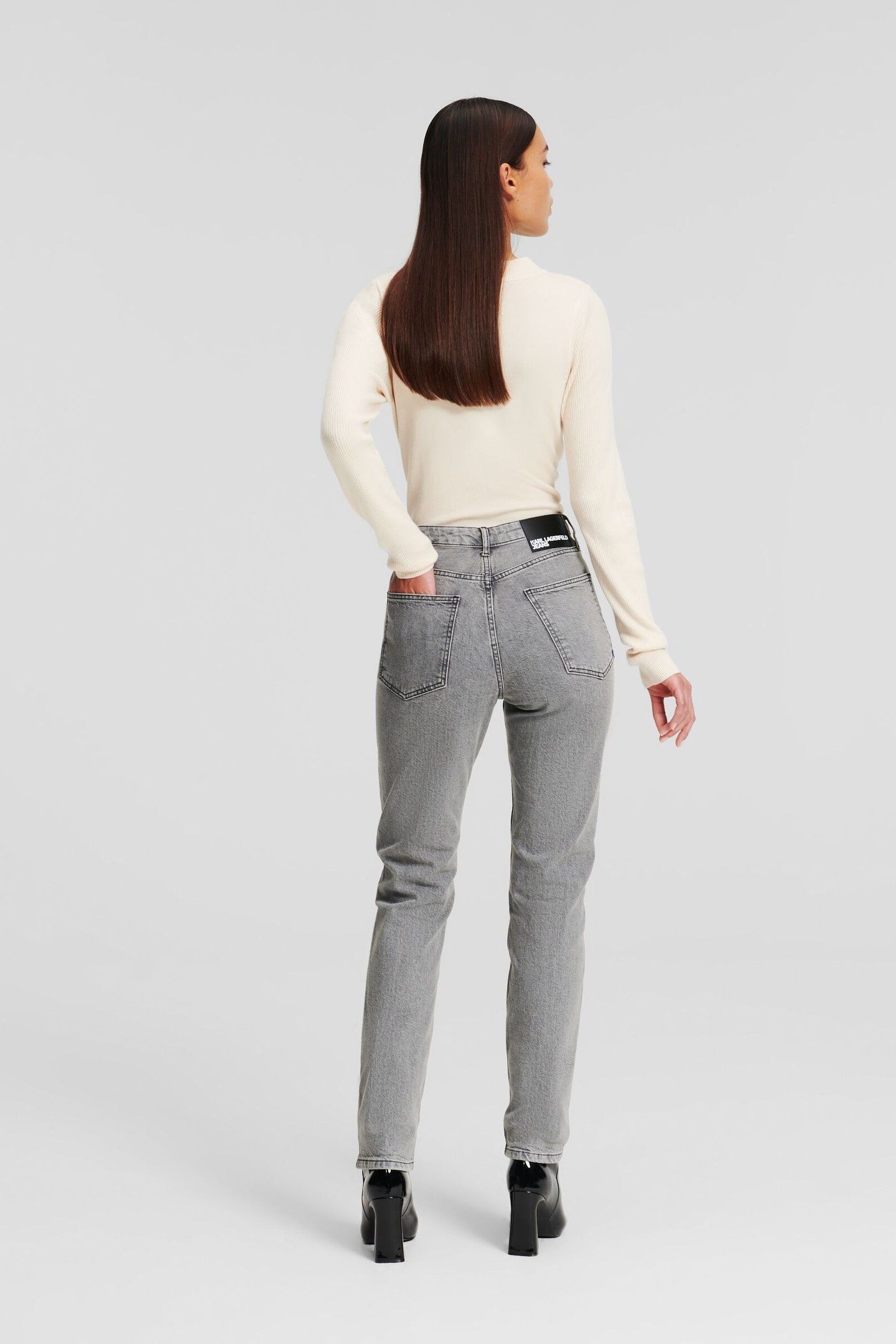 TAPERED DENIM WASHED GREY 2
