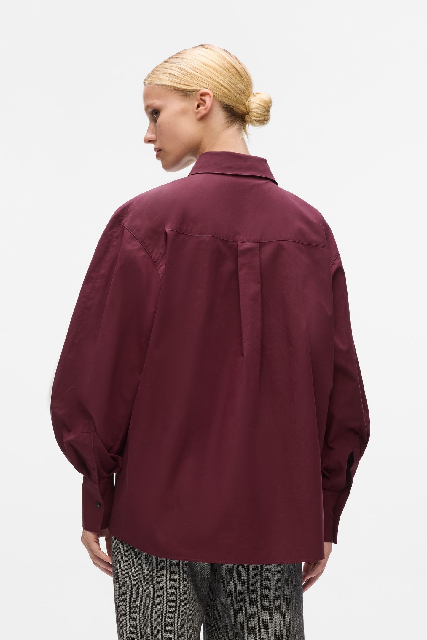 KARL SNAP FASHION POPLIN SHIRT WINDSOR BURGUNDY 4