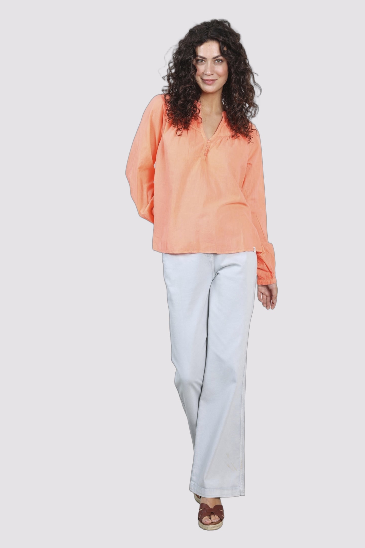 BLOUSE NELSA NEON ORANGE 2