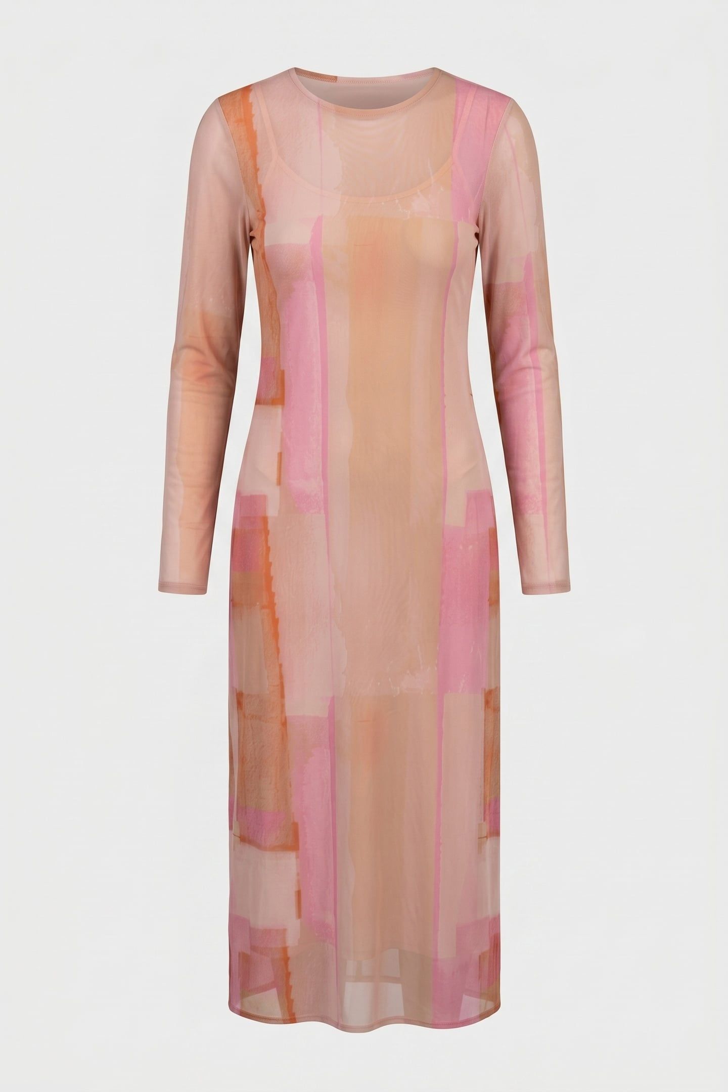 ZED MESH DRESS PINK 4
