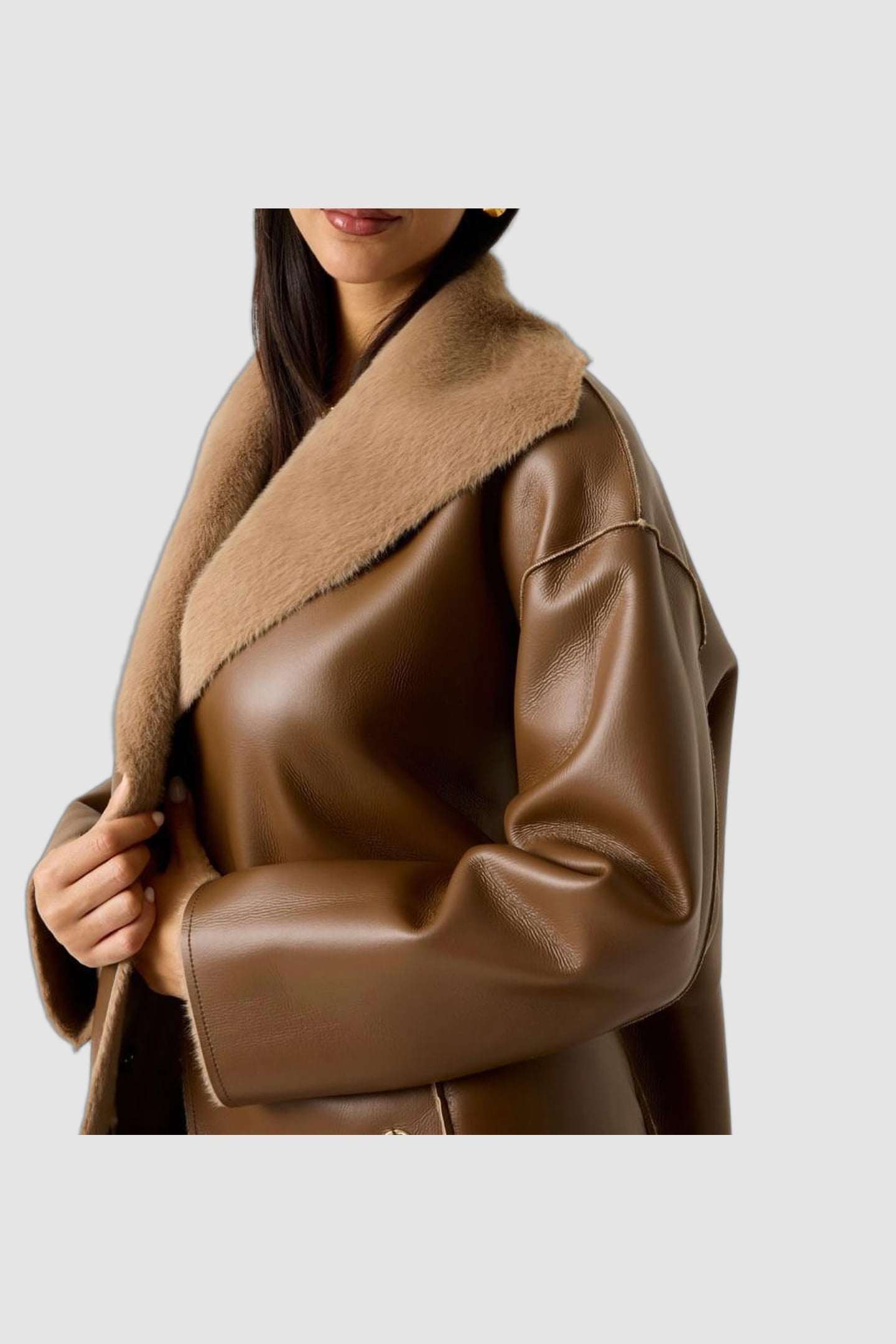 INES REVERSIBLE FAUX SILK TAUPE MULTI 10