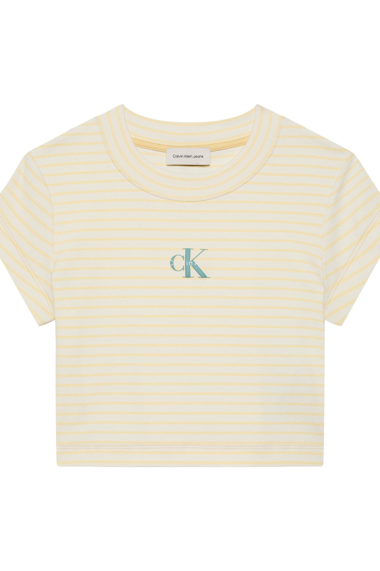 STRIPED MONOLOGO TEE FRENCH VANILLA STRIPE 4