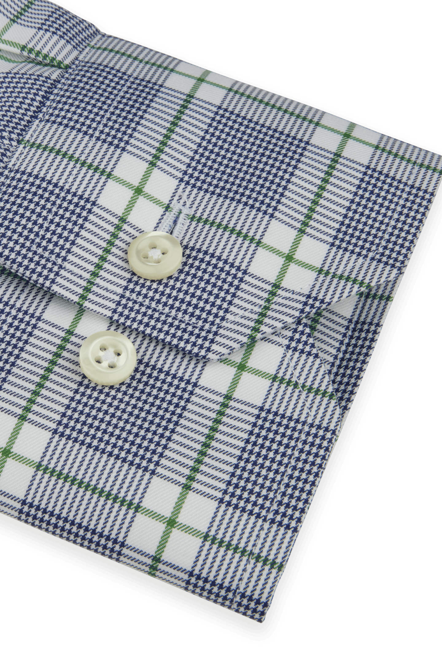 FITTED BODY/75, RM CUFF DARK BLUE CHECK 2