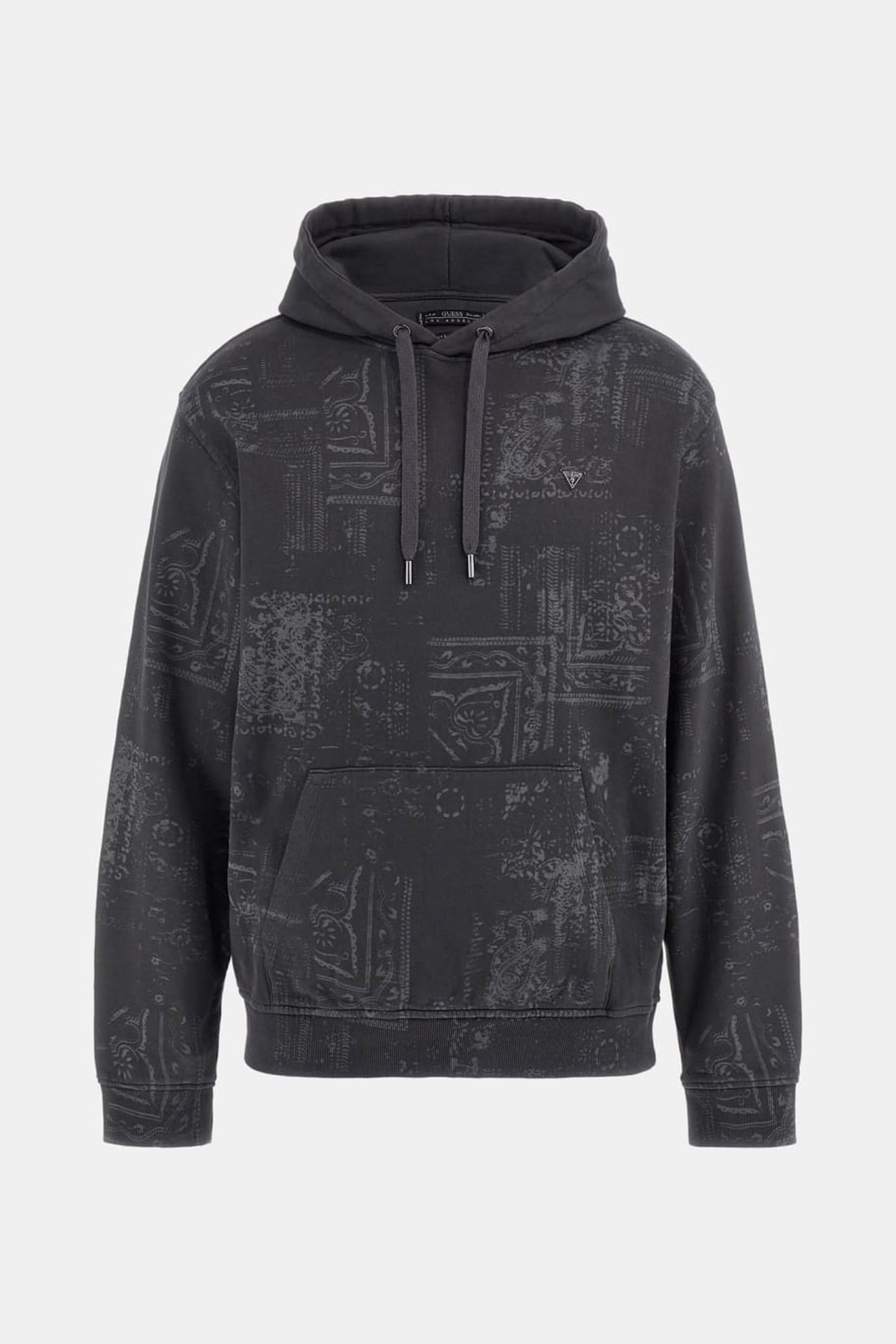 GUESS ECO LASERED AOP HOODIE S AOP ASPHALT BANDANA 2
