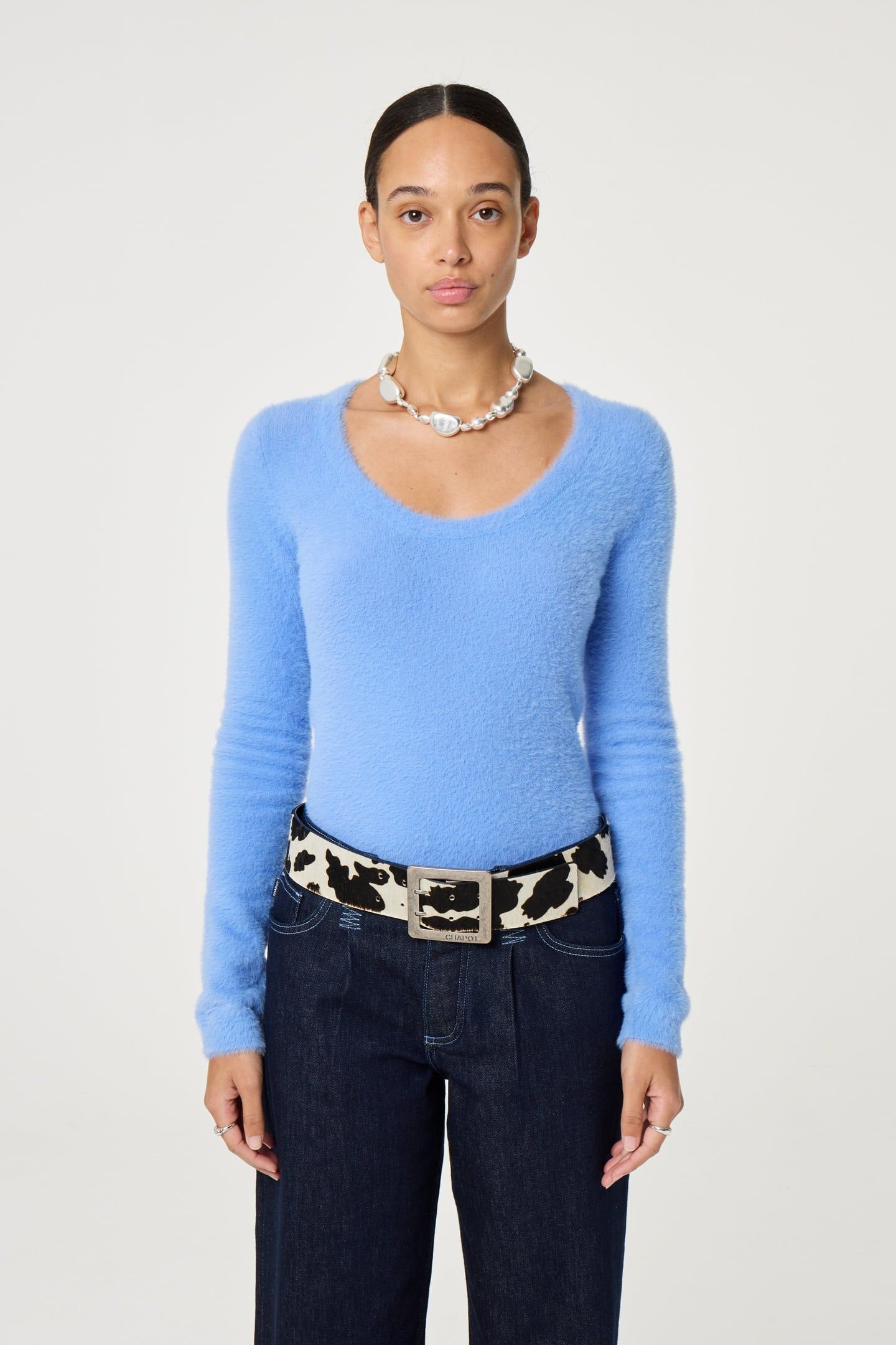 BOLD COW BELT COSY WHITE/BLACK 1