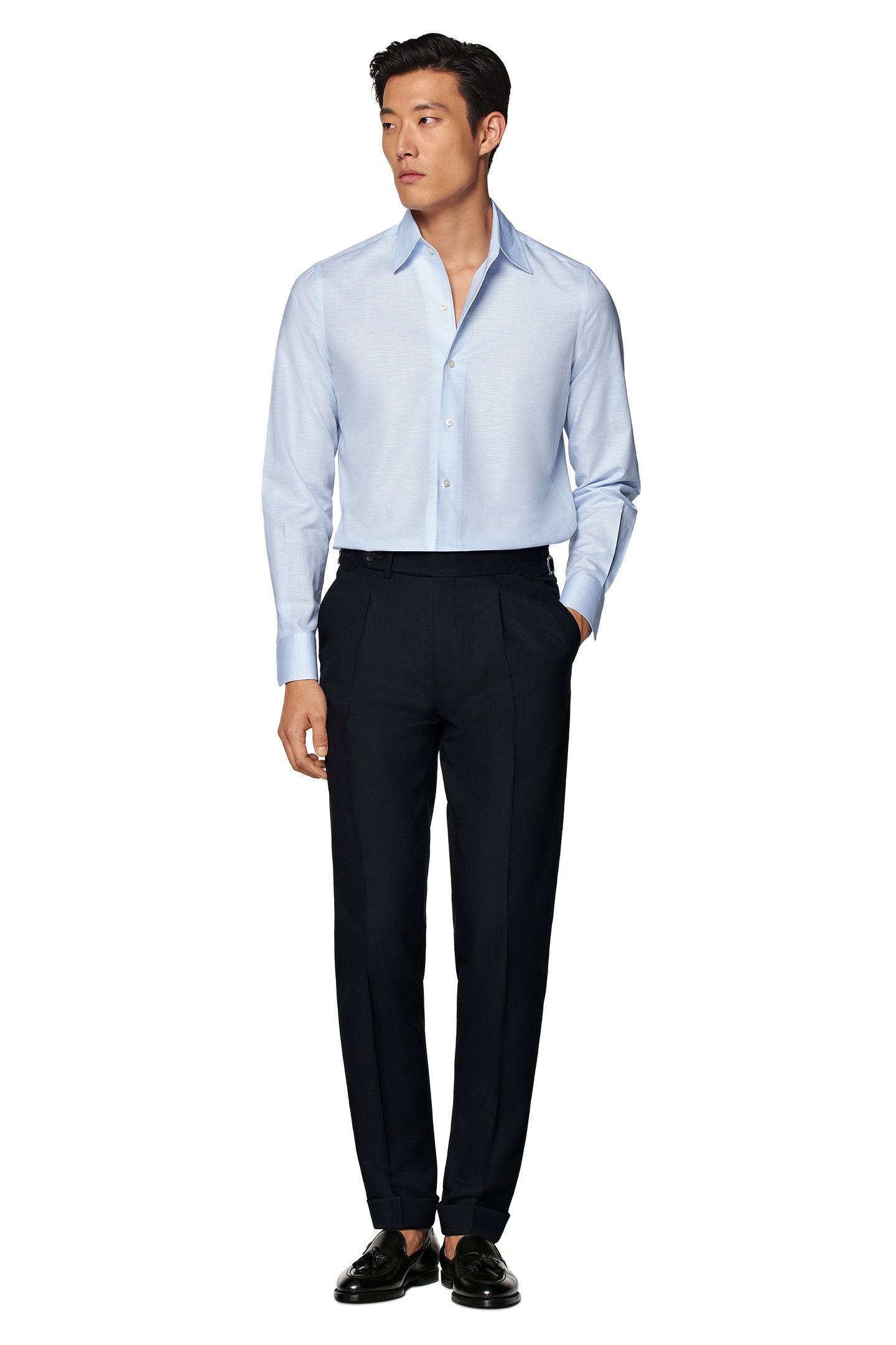 ONE-PIECE CO/LI FORMAL SHIRTS LIGHT BLUE 1