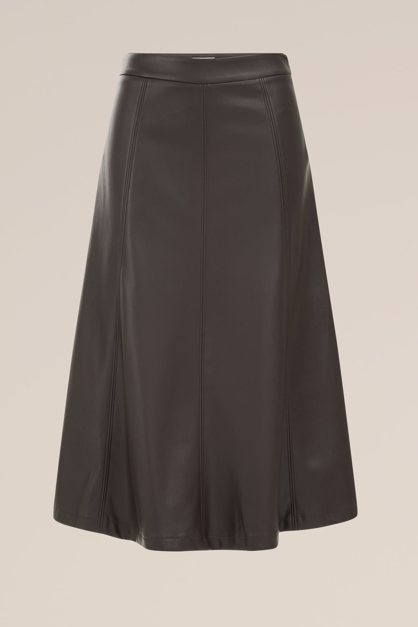 SKIRT MEDIUM LENGTH BROWN 4