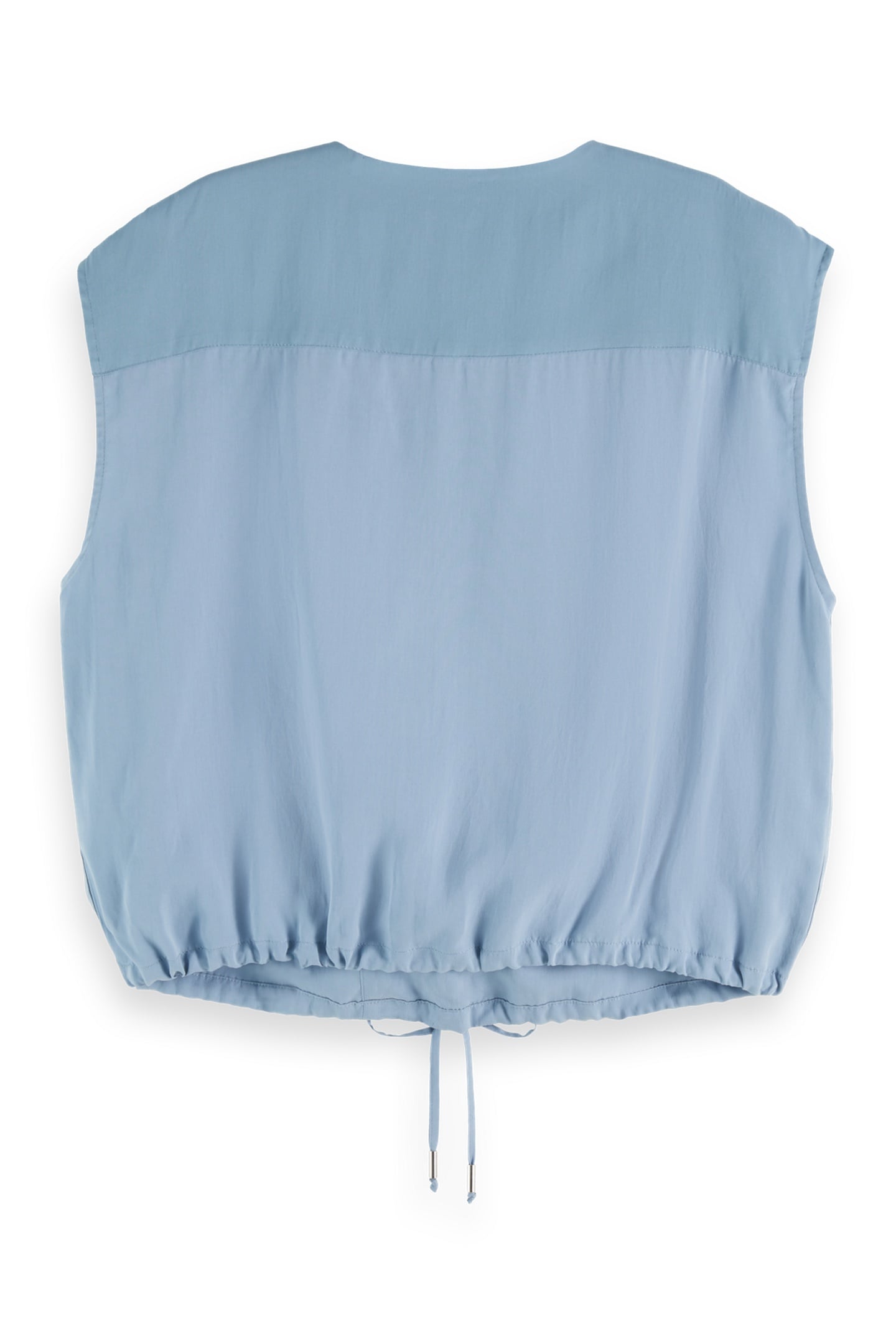 DRAWSTRING WAISTED TANK FADED DENIM 5