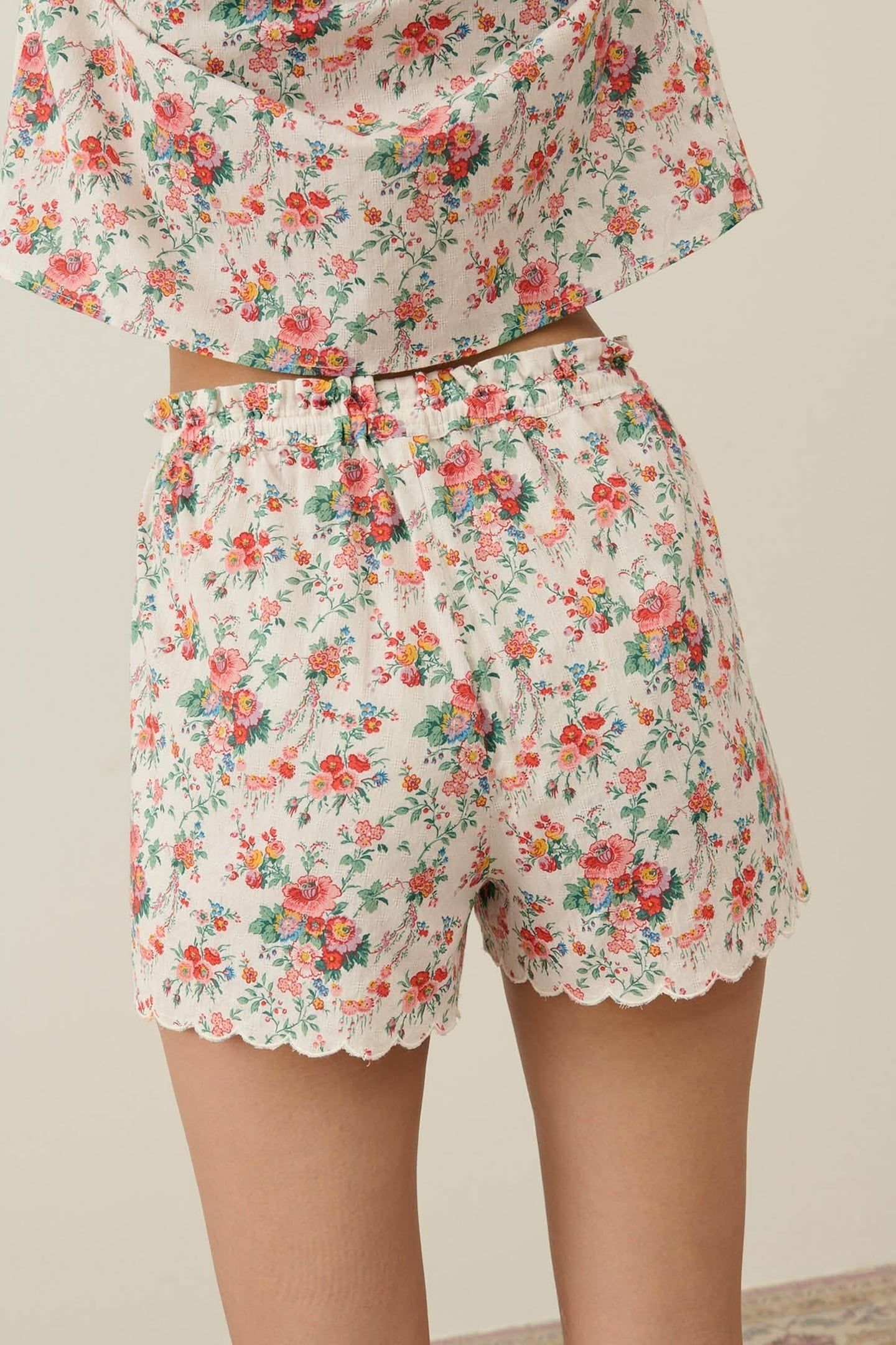 PAJAMAS SET LOUMINA CREAM ROSA FESTA 4