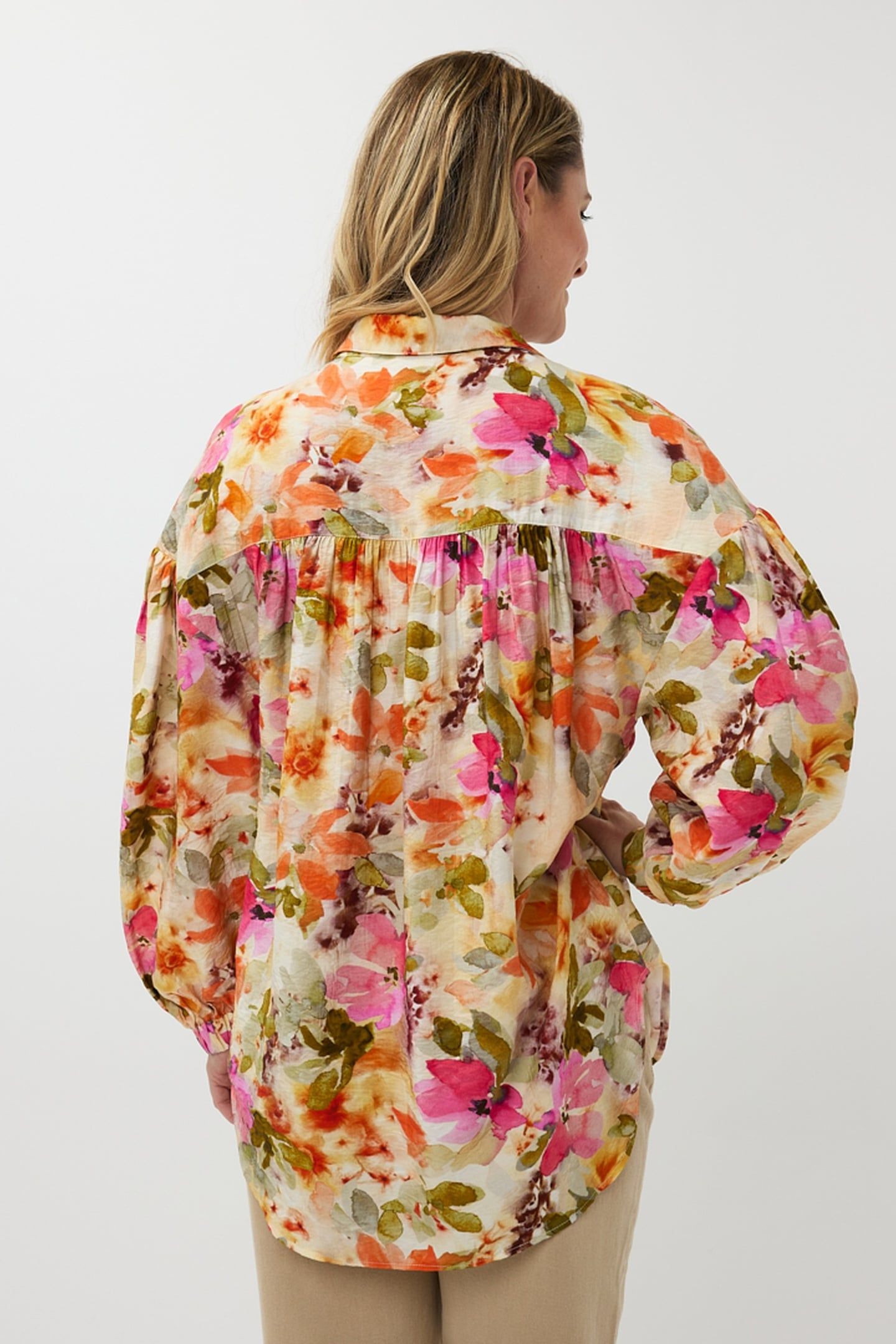 BLOUSE OVERSIZED FLORAL GARDEN PRINT 3