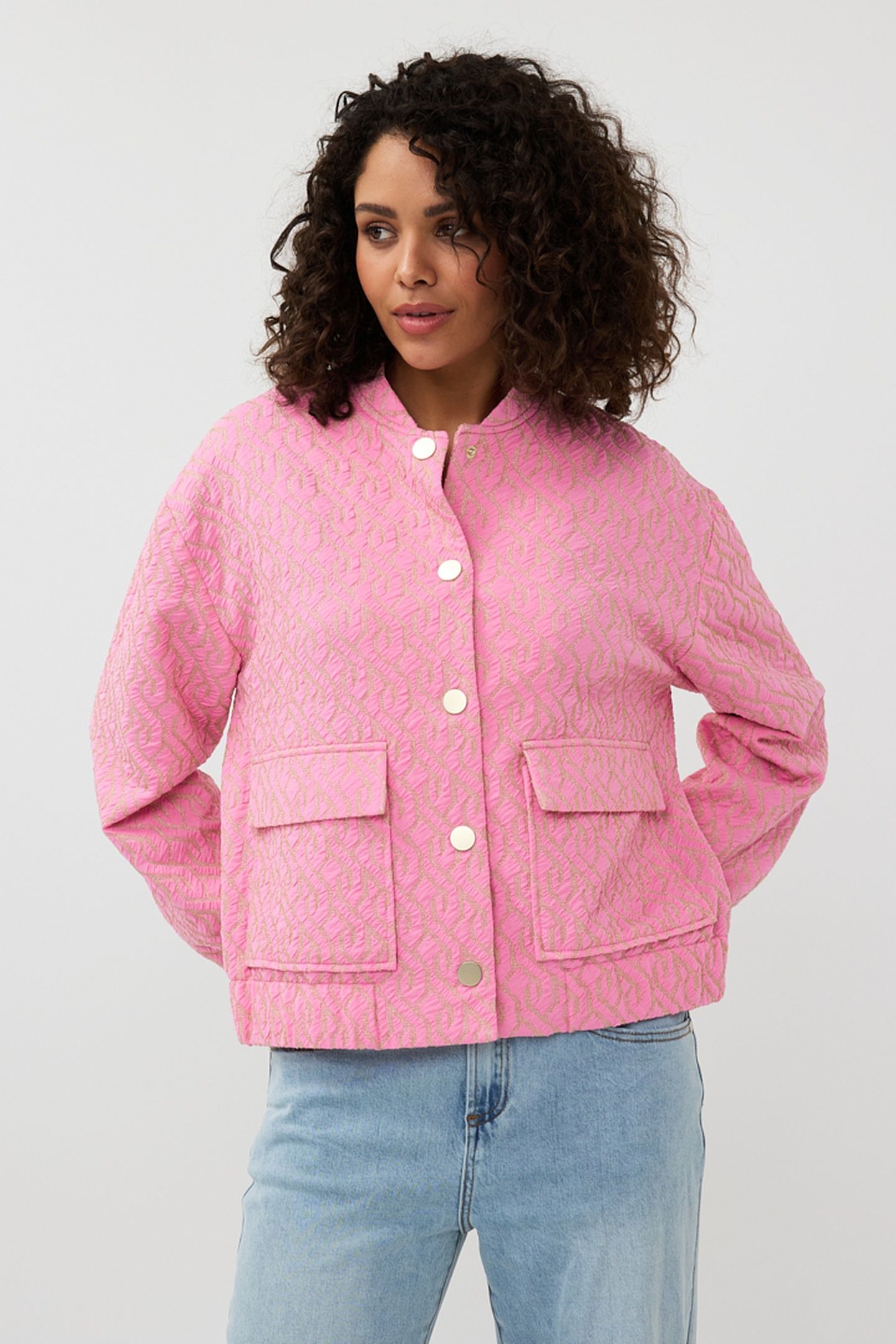 JACKET BOMBER JACQUARD ROSE 2