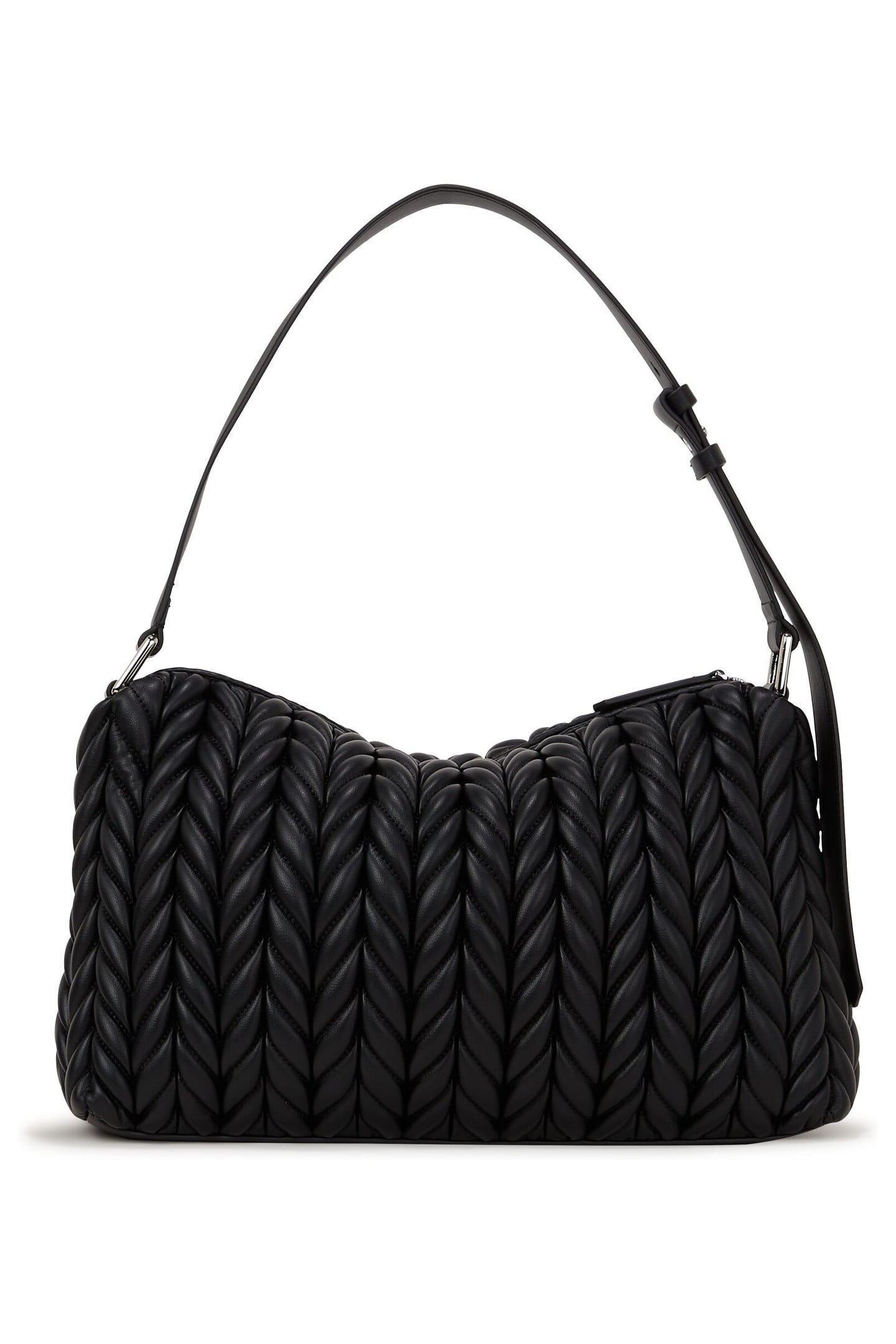 K/WEAVE MEDIUM SHOULDER BAG BLACK-NICKEL 3
