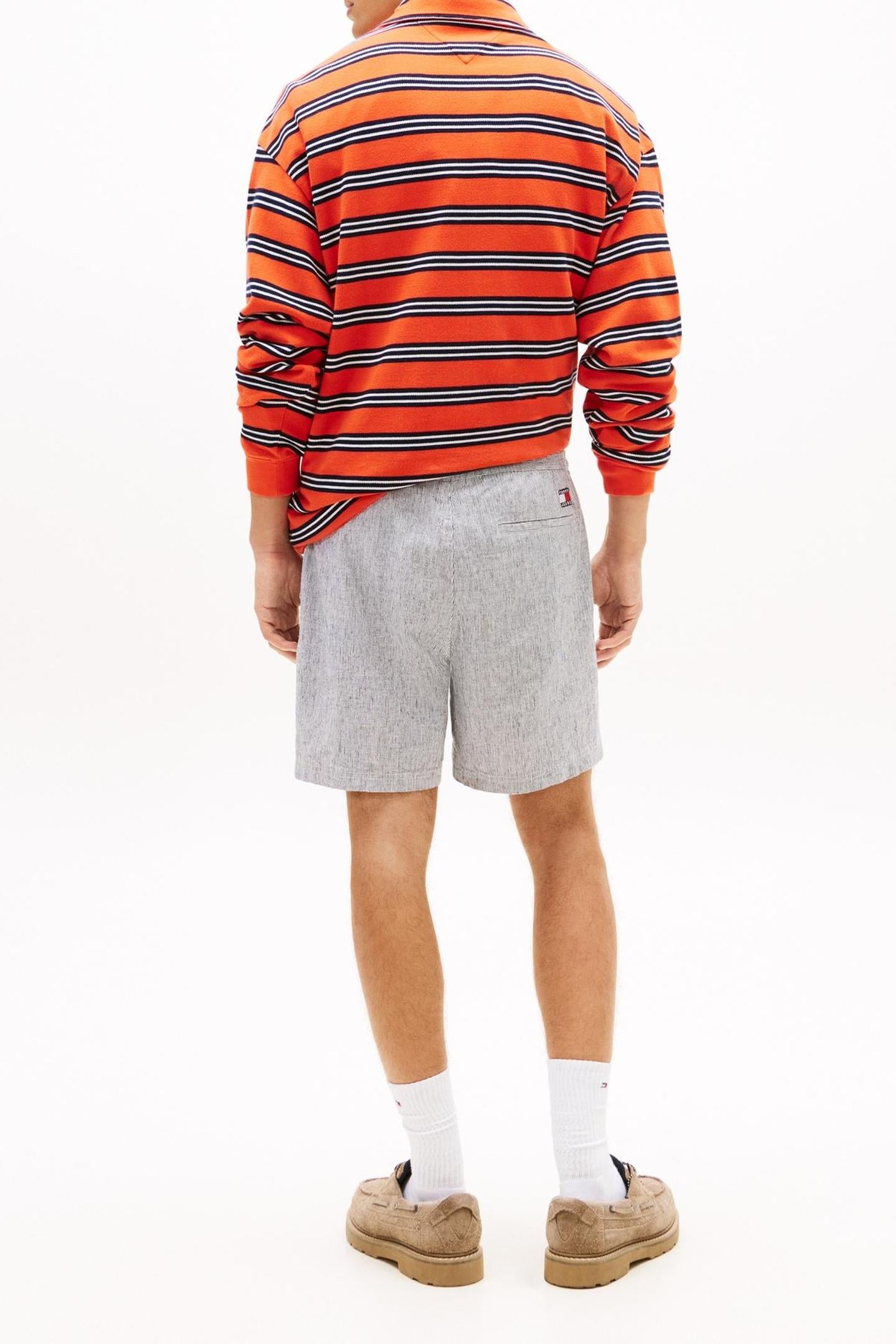 TJM LINEN BLEND SHORTS DARK NIGHT NAVY STRIPES 3