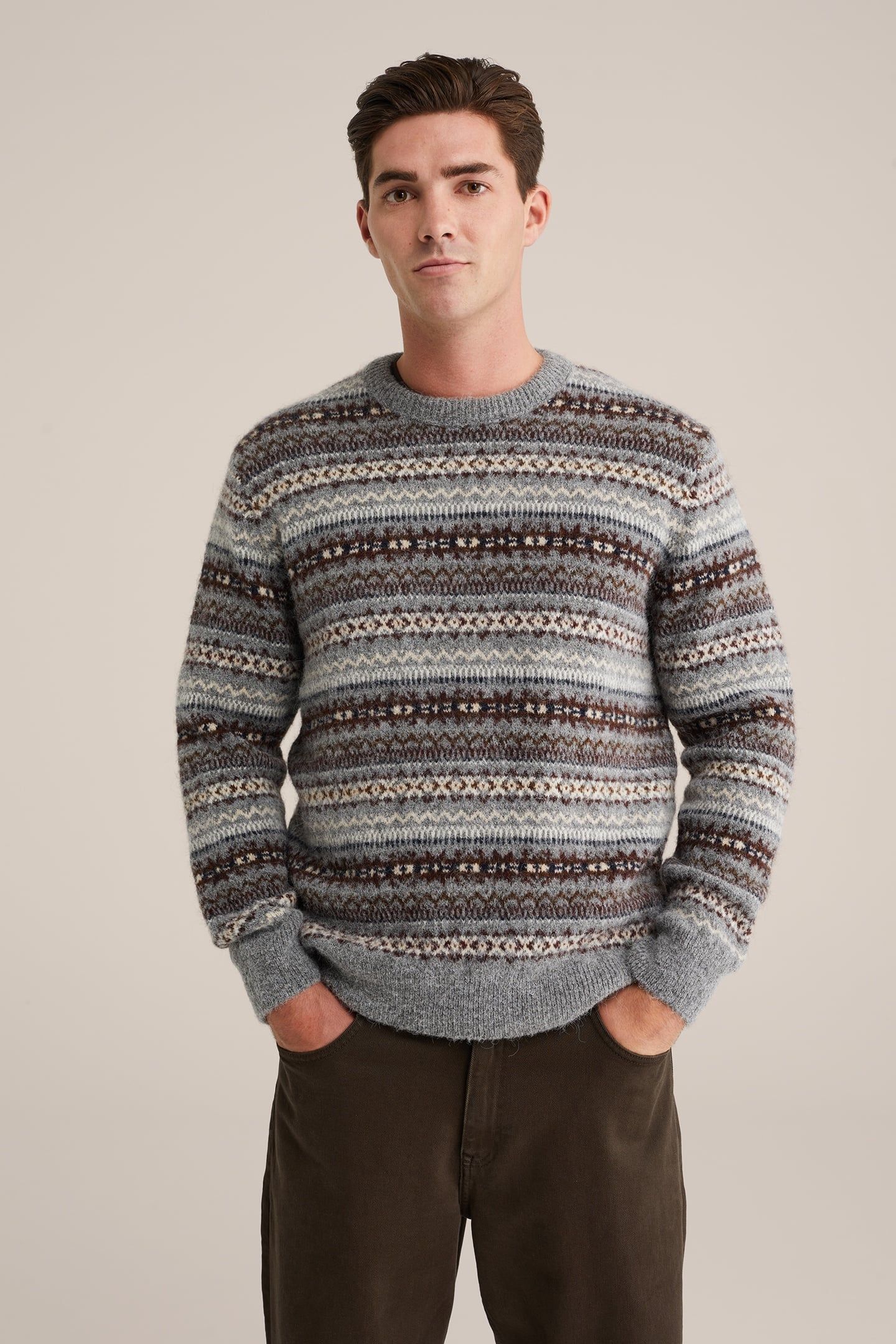 PULLOVER BLENDED LIGHT GREY 2