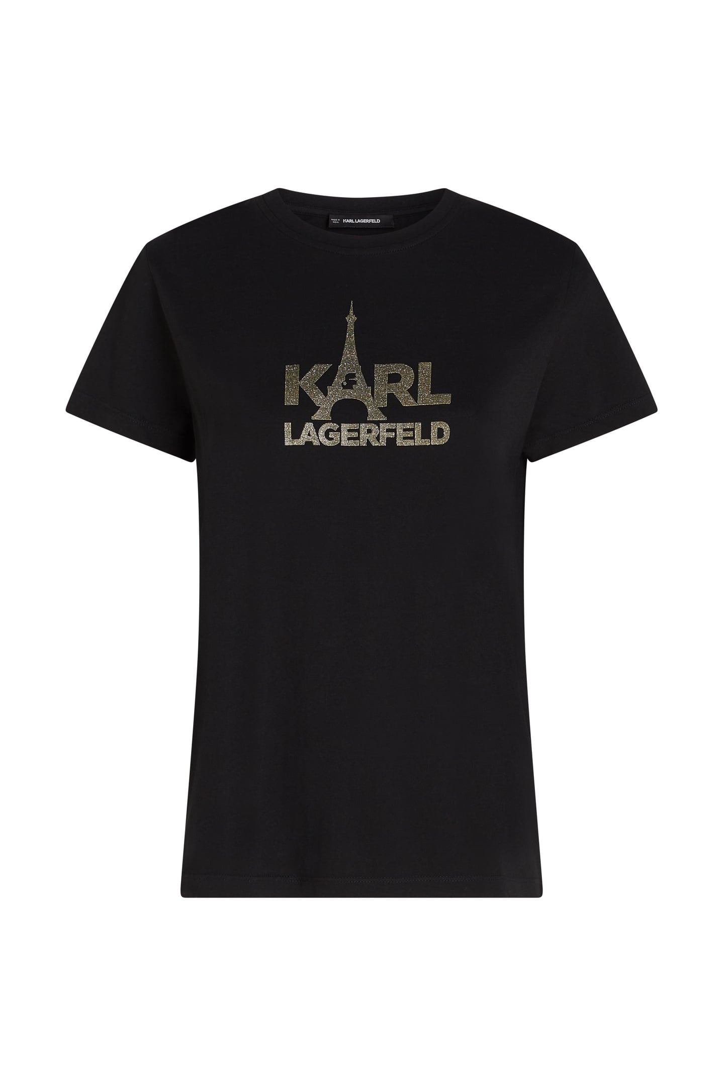 STACK PARIS FOIL PRINT T-SHIRT BLACK 1