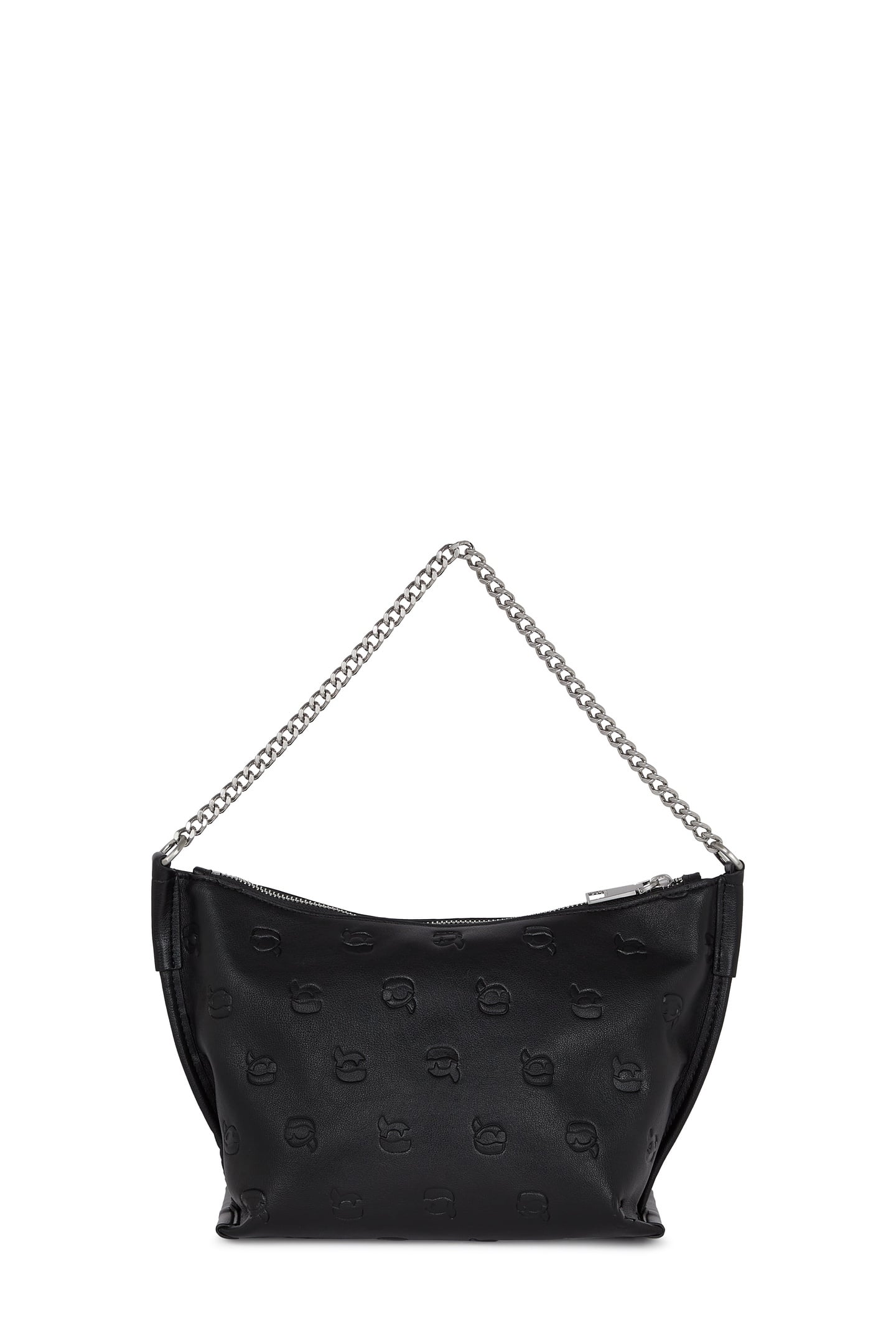 IKON MONOGRAM ZIP SHOULDER BAG AOP TONAL BLACK 2