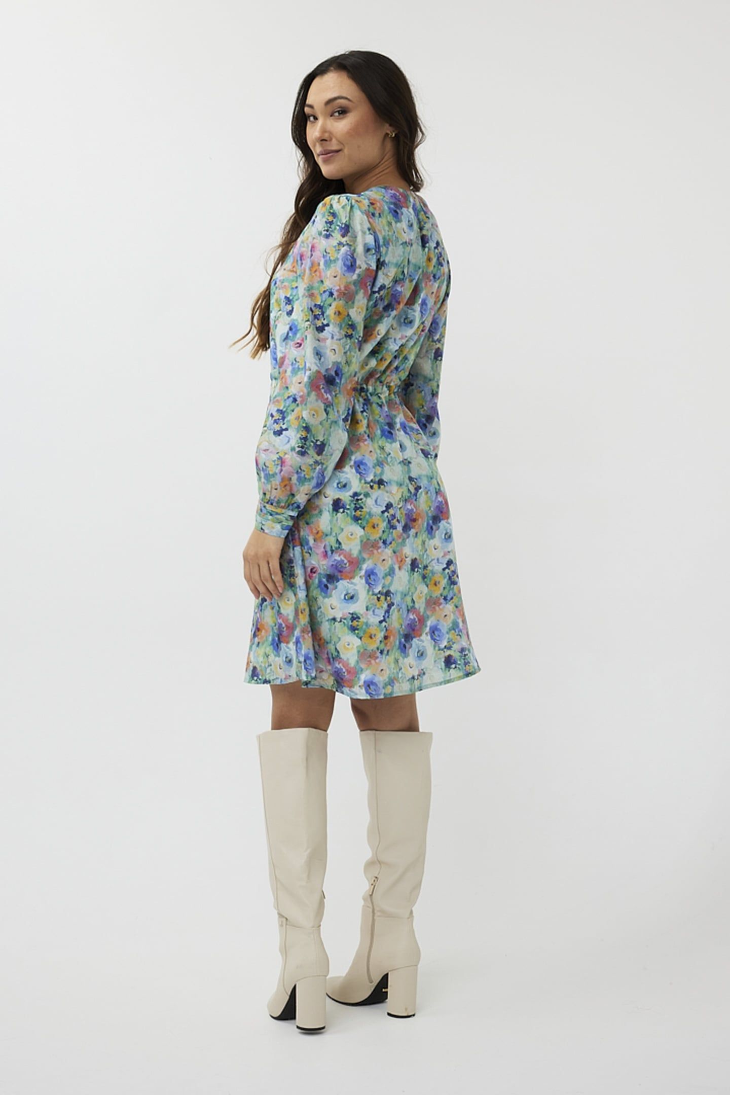 DRESS MIDI UTOPIA FLOWER PRINT 3