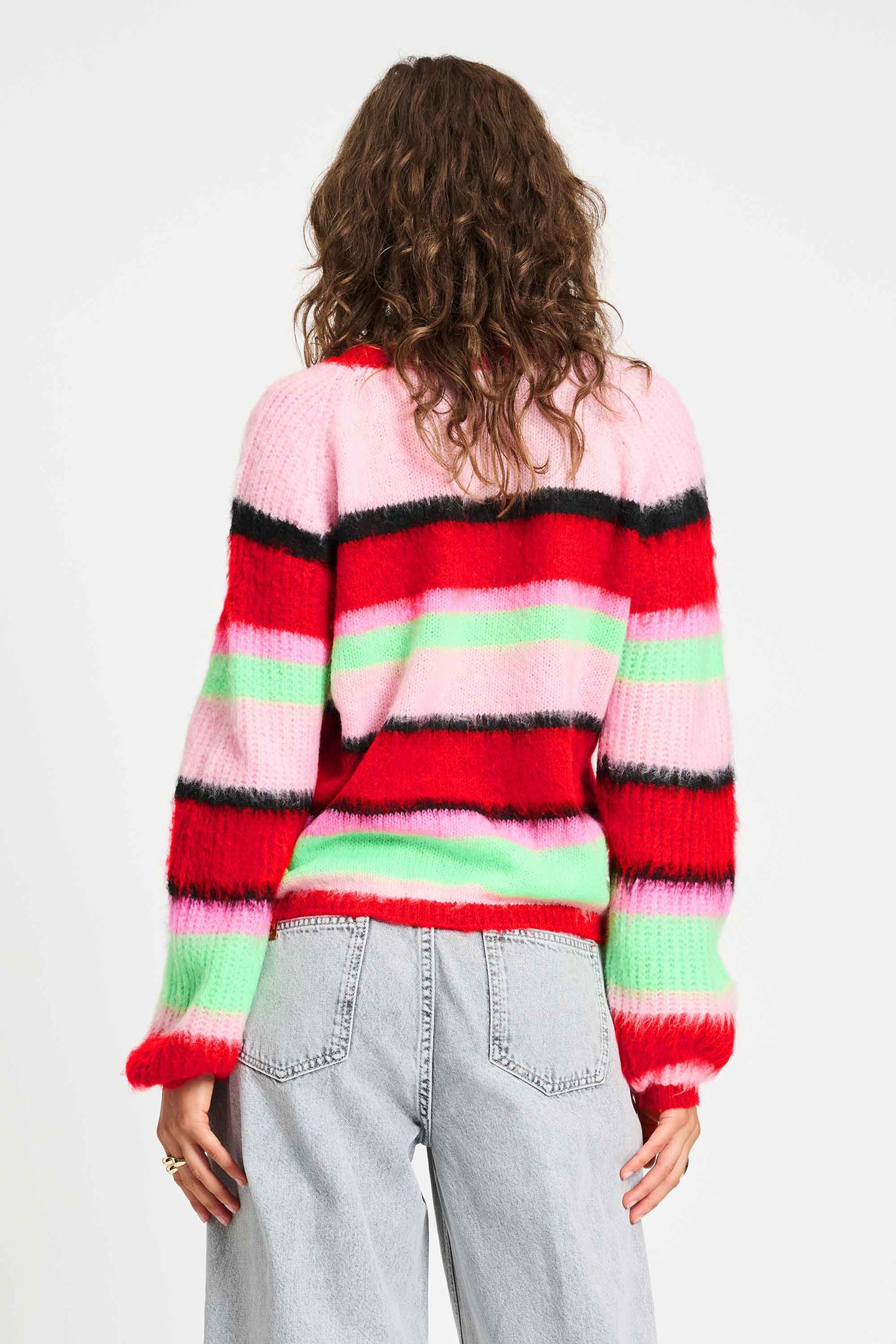PULLOVER - BRUSHED STRIPES GREEN 3
