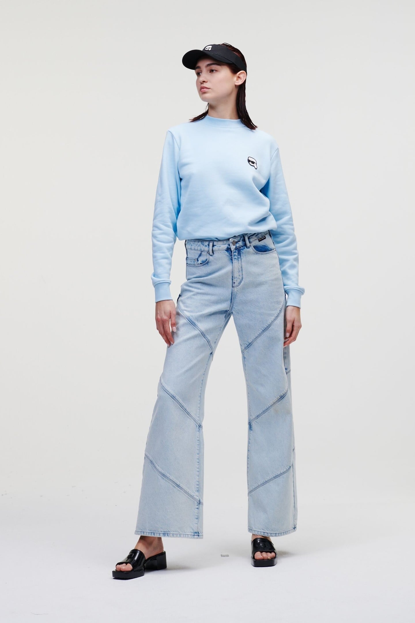 WIDE LEG DENIM PANTS LIGHT BLUE DENIM 6