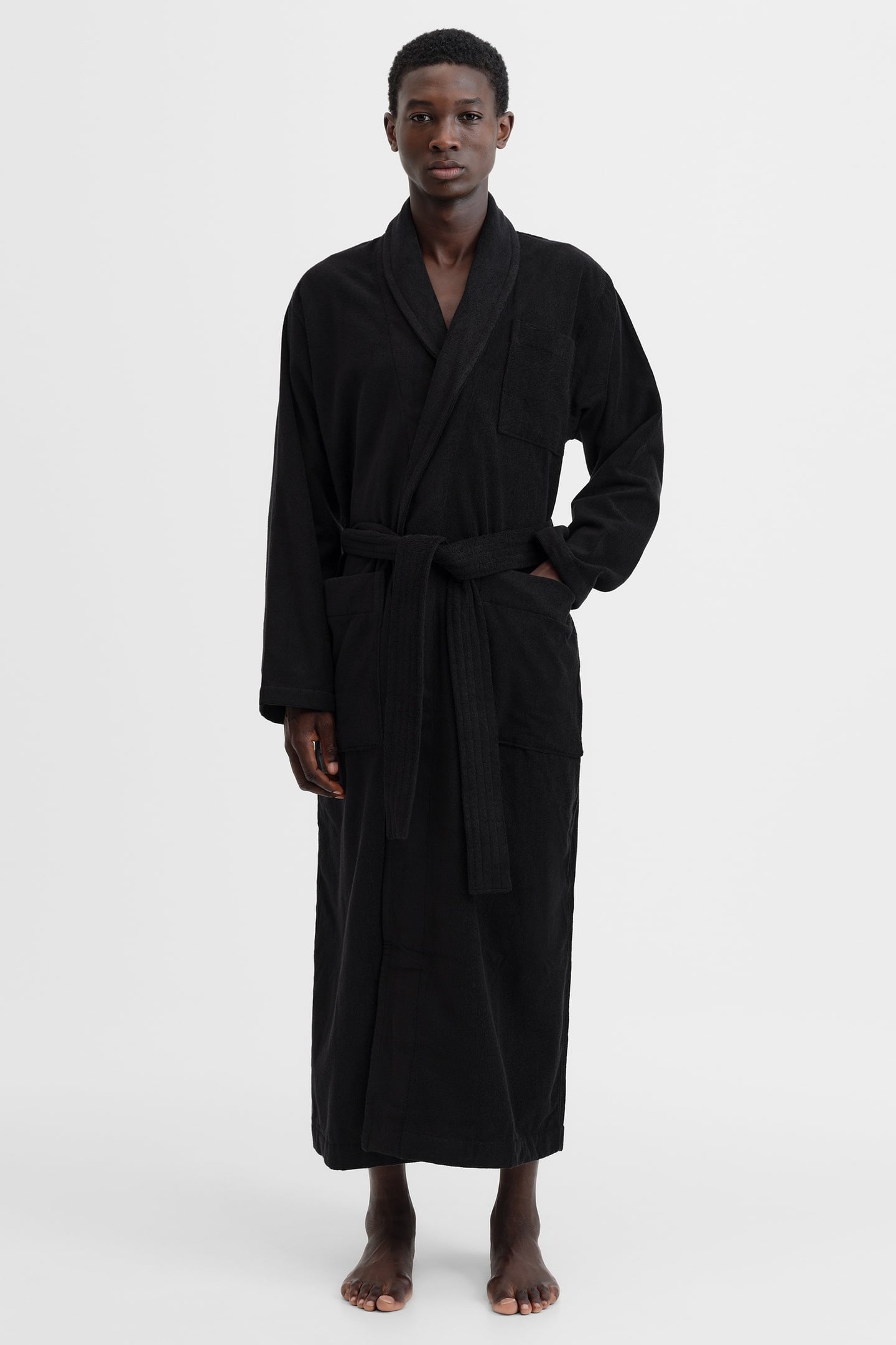 UNISEX CLASSIC BATHROBE BLACK 1