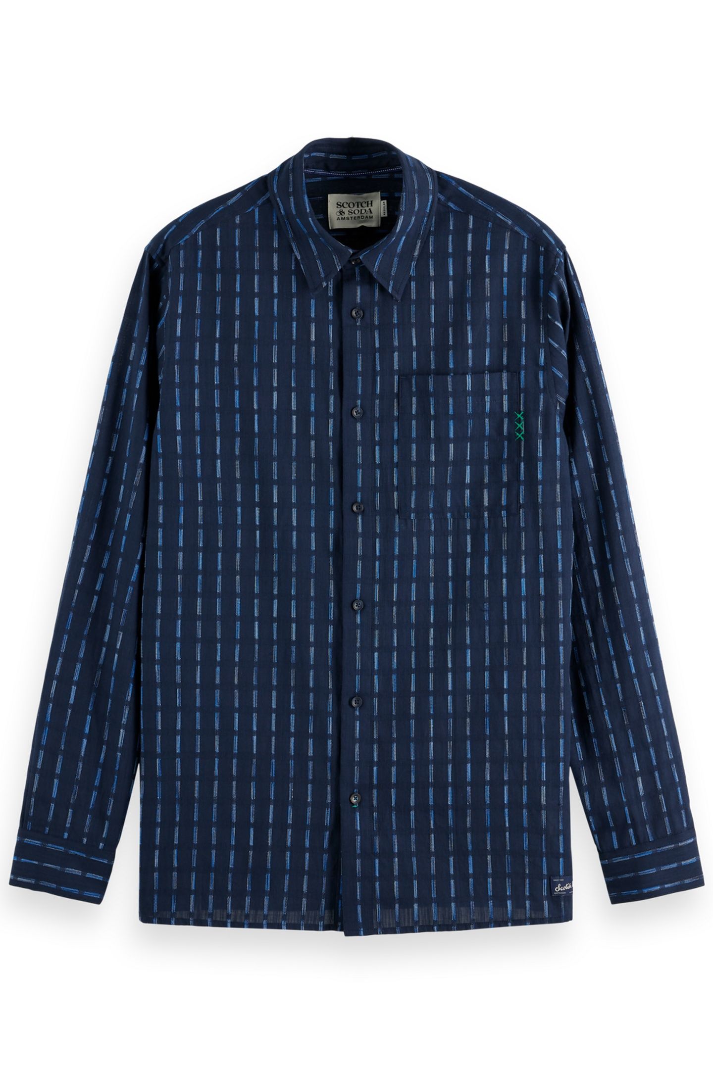 STRIPED COTTON-VOILE SHIRT NAVY / BLUE STRIPES 1
