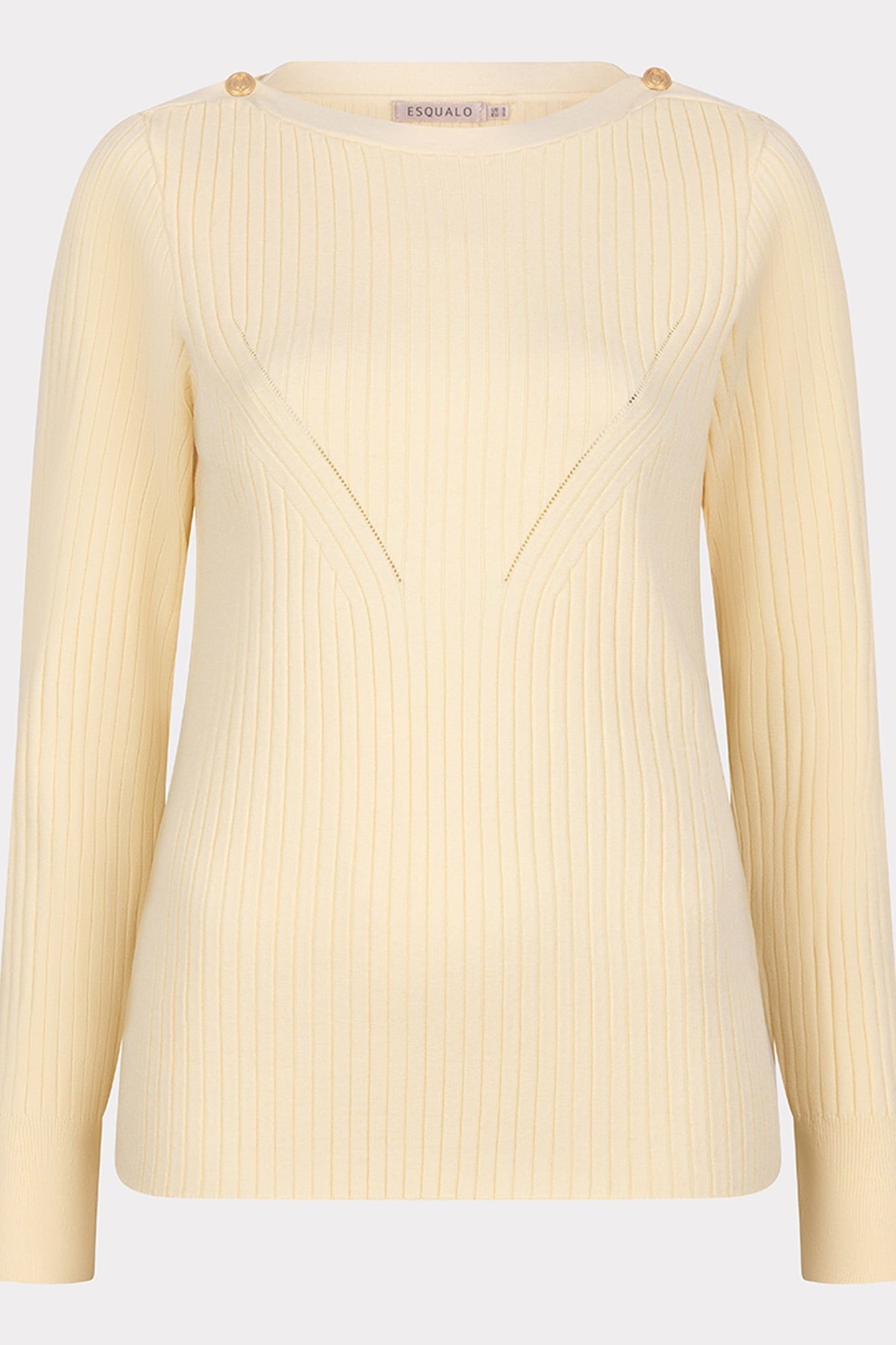 SWEATER RIB BASIC KNIT LIGHT YELLOW 4