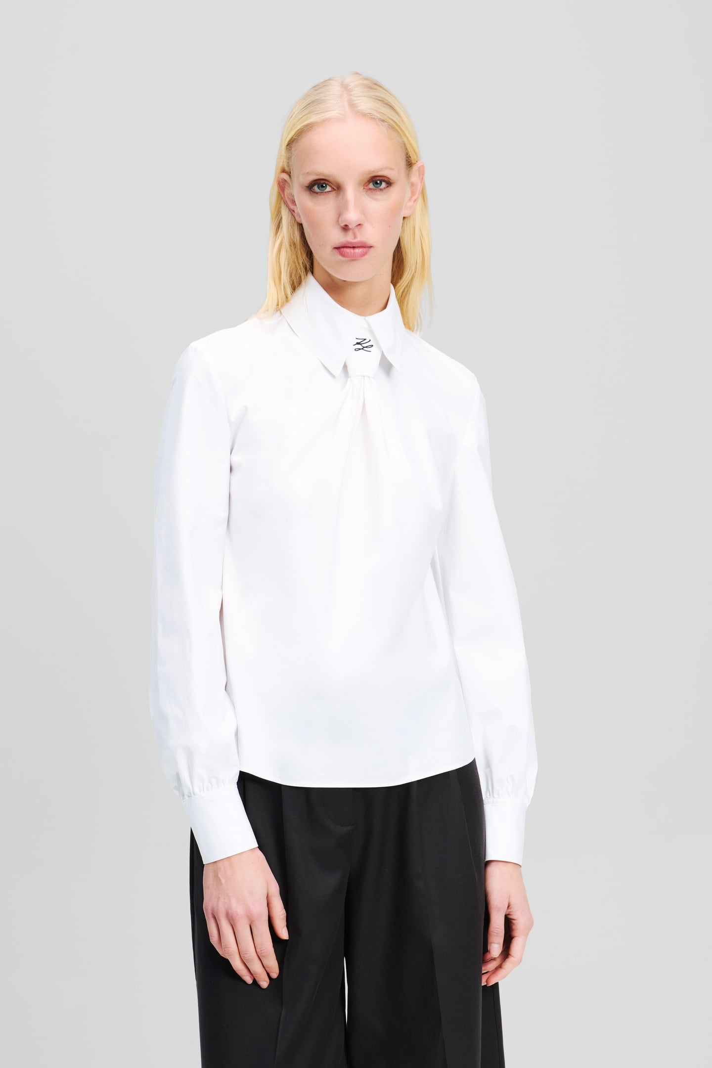 TIE BLOUSE WHITE 1