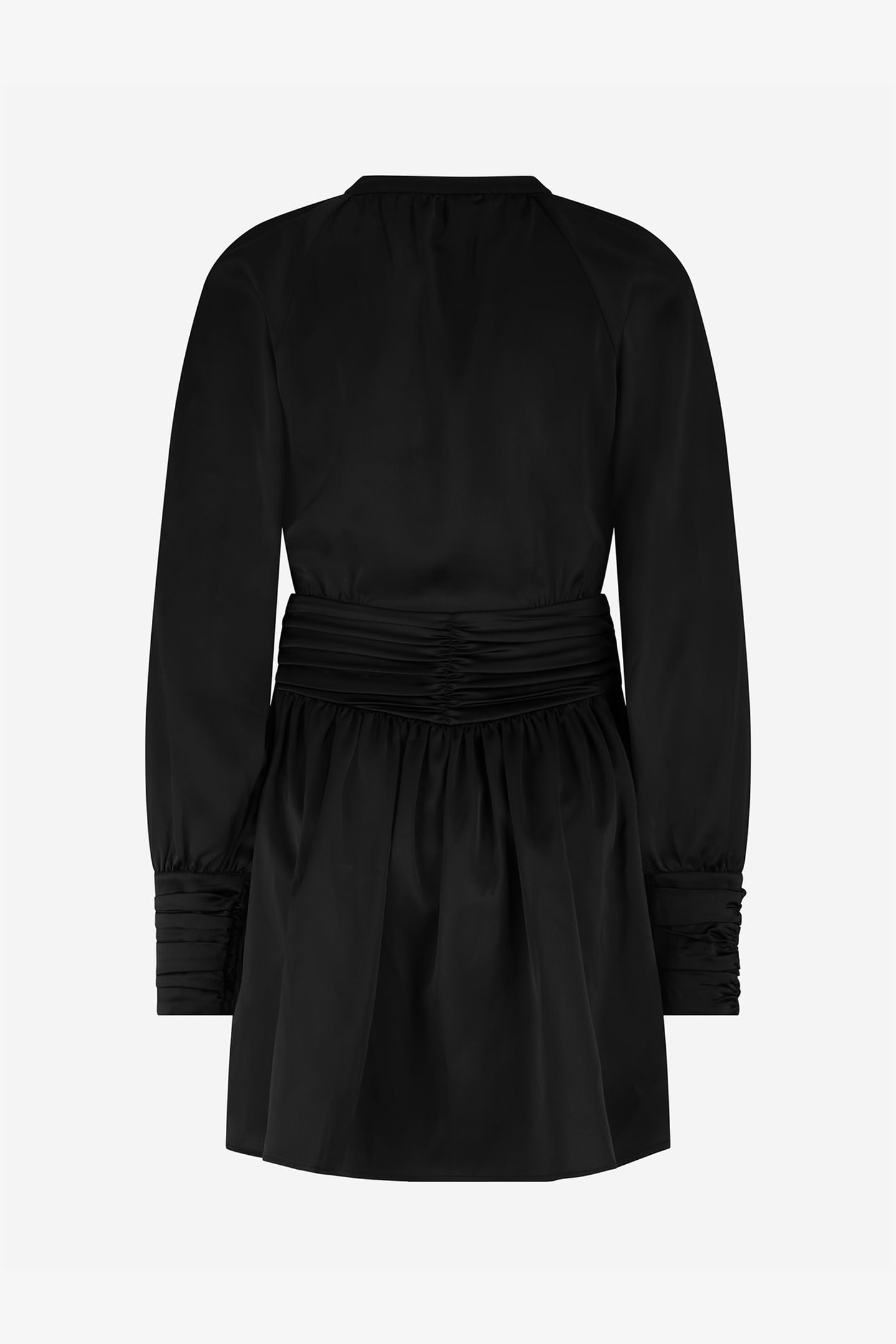 CHIOS SATIN DRESS BLACK 2